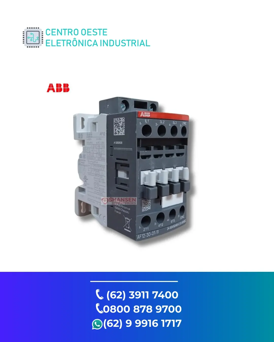 ASSISTÊNCIA TÉCNICA CONTATOR ABB AF12 BRASIL