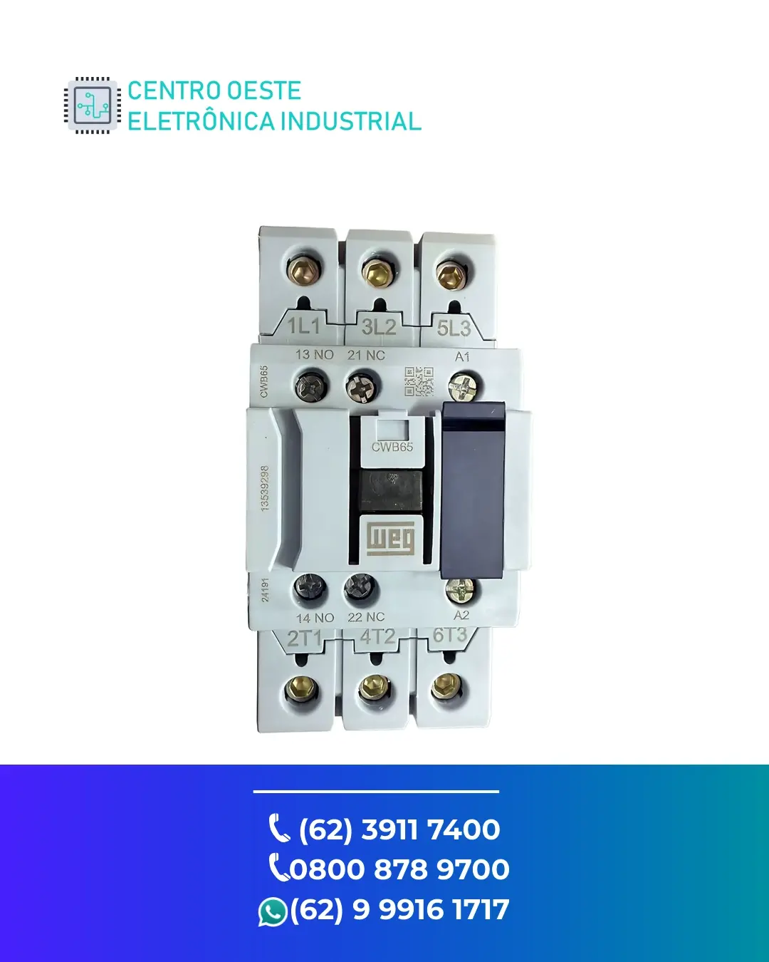 ASSISTÊNCIA TÉCNICA CONTATOR WEG CWC65 GOIÁS