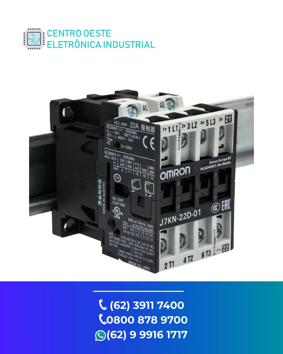 ASSISTÊNCIA TÉCNICA DE CONTATOR OMRON J7KN GOIANIA