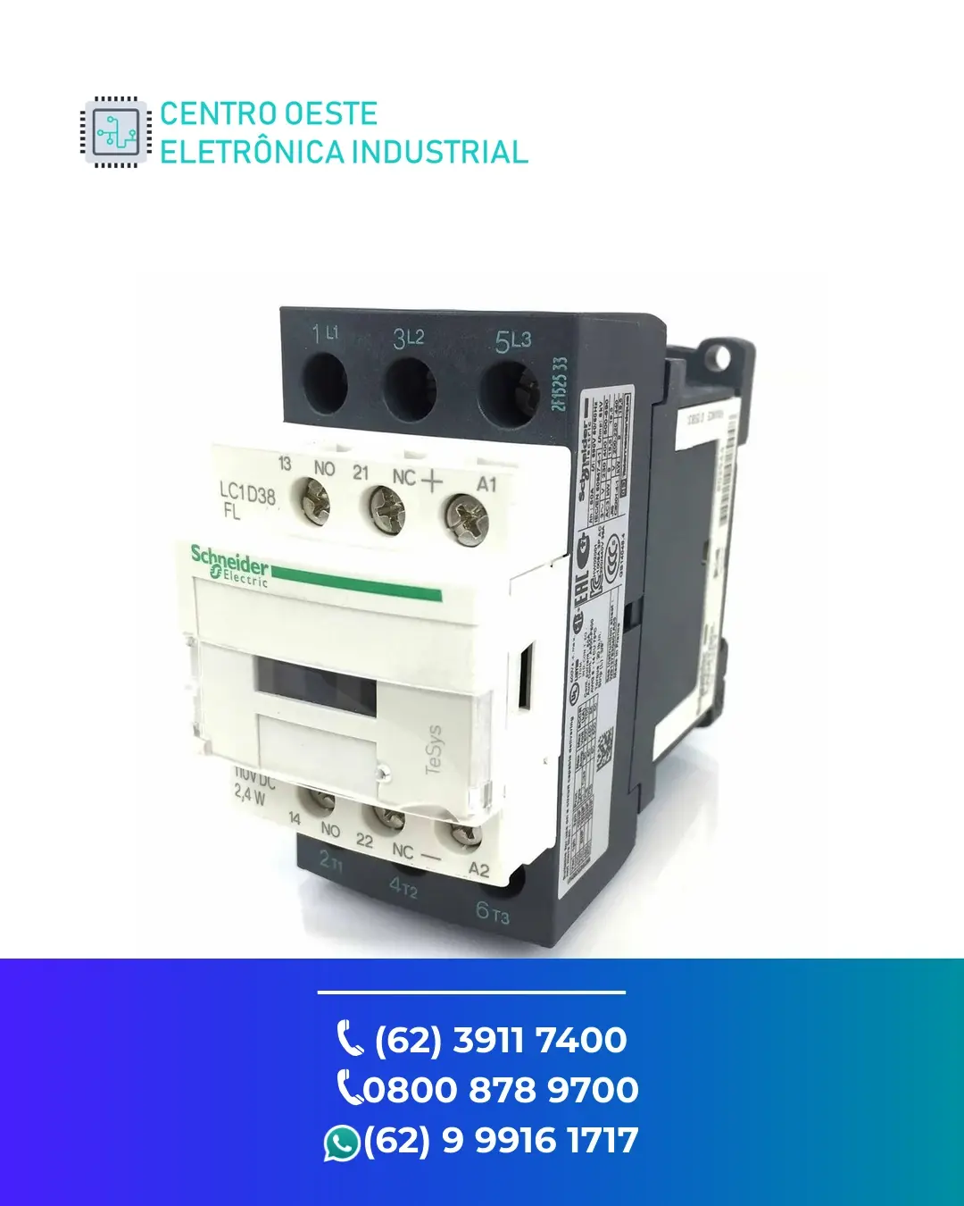 ASSISTÊNCIA TÉCNICA DE CONTATOR SCHNEIDER LC1D38 GOIANIA