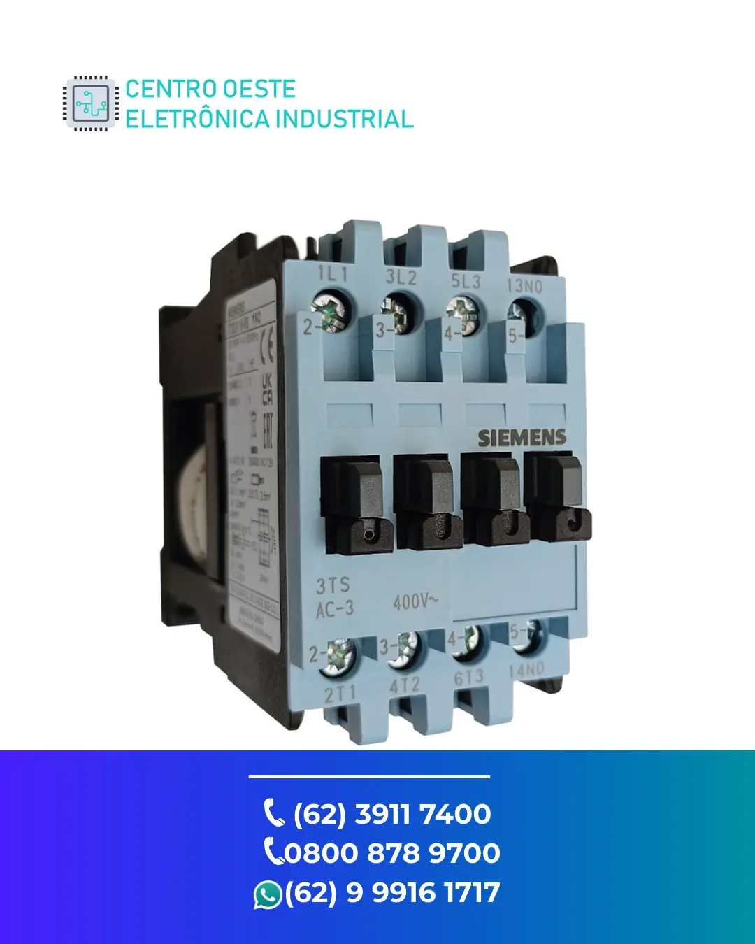 ASSISTÊNCIA TÉCNICA DE CONTATOR SIEMENS 3TB GOIÁS