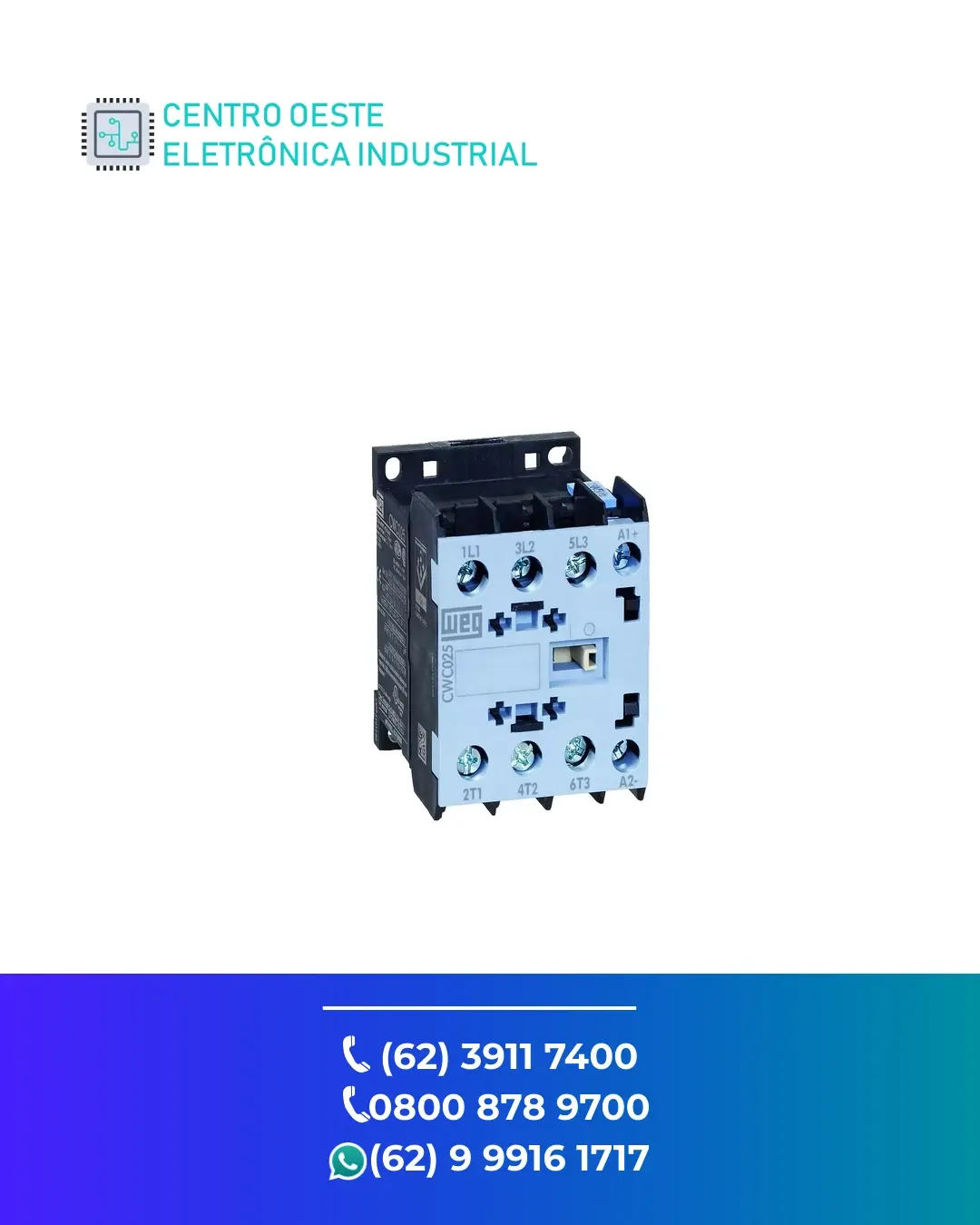 ASSISTÊNCIA TÉCNICA DE CONTATOR WEG CWC25 GOIÁS