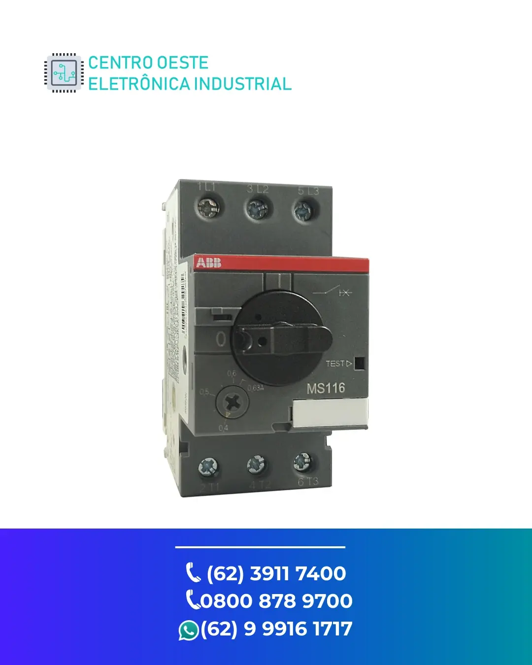 ASSISTÊNCIA TÉCNICA DE DISJUNTOR MOTOR ABB MO132 GOIANIA