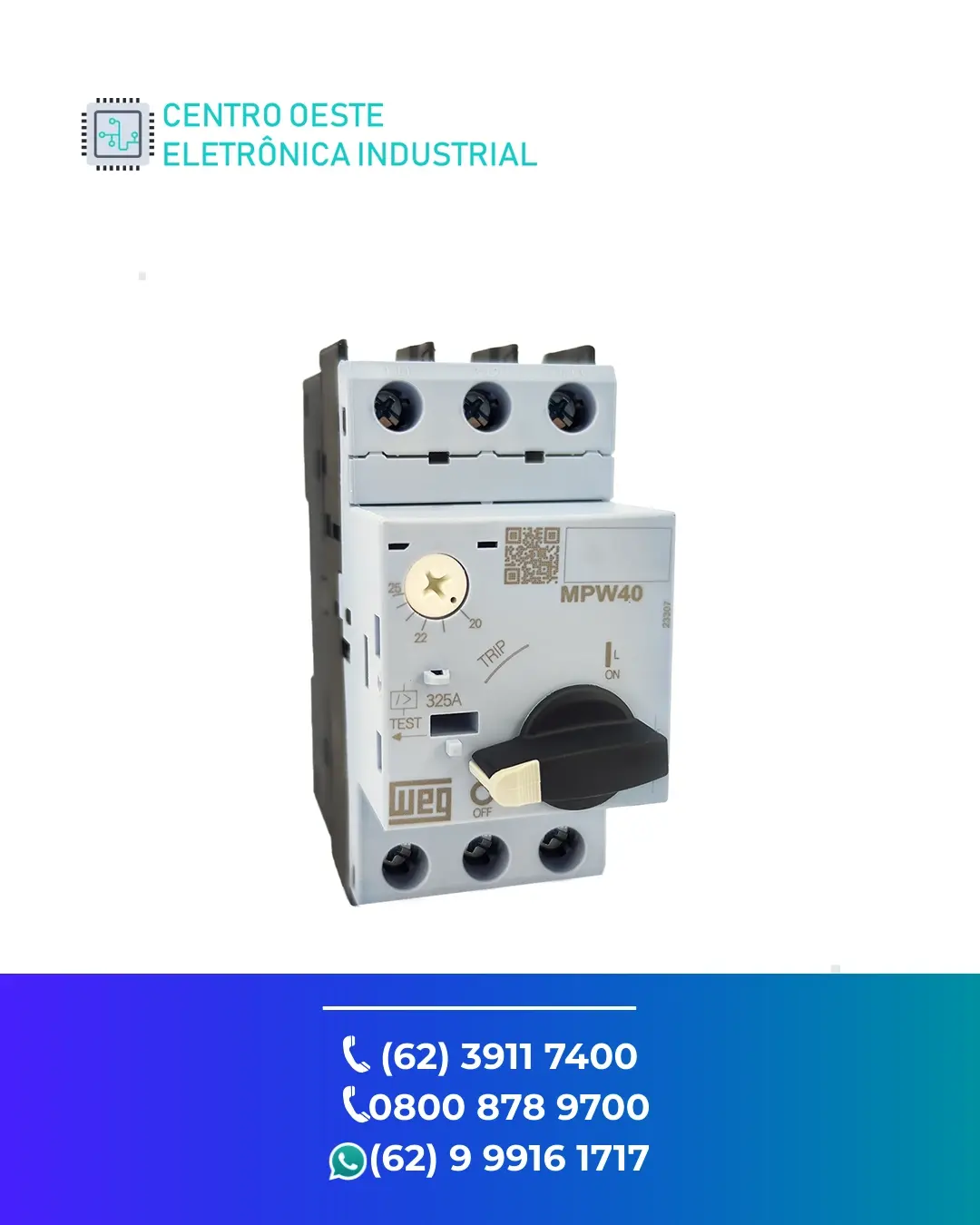 ASSISTÊNCIA TÉCNICA DE DISJUNTOR MOTOR WEG MPW40 GOIÁS