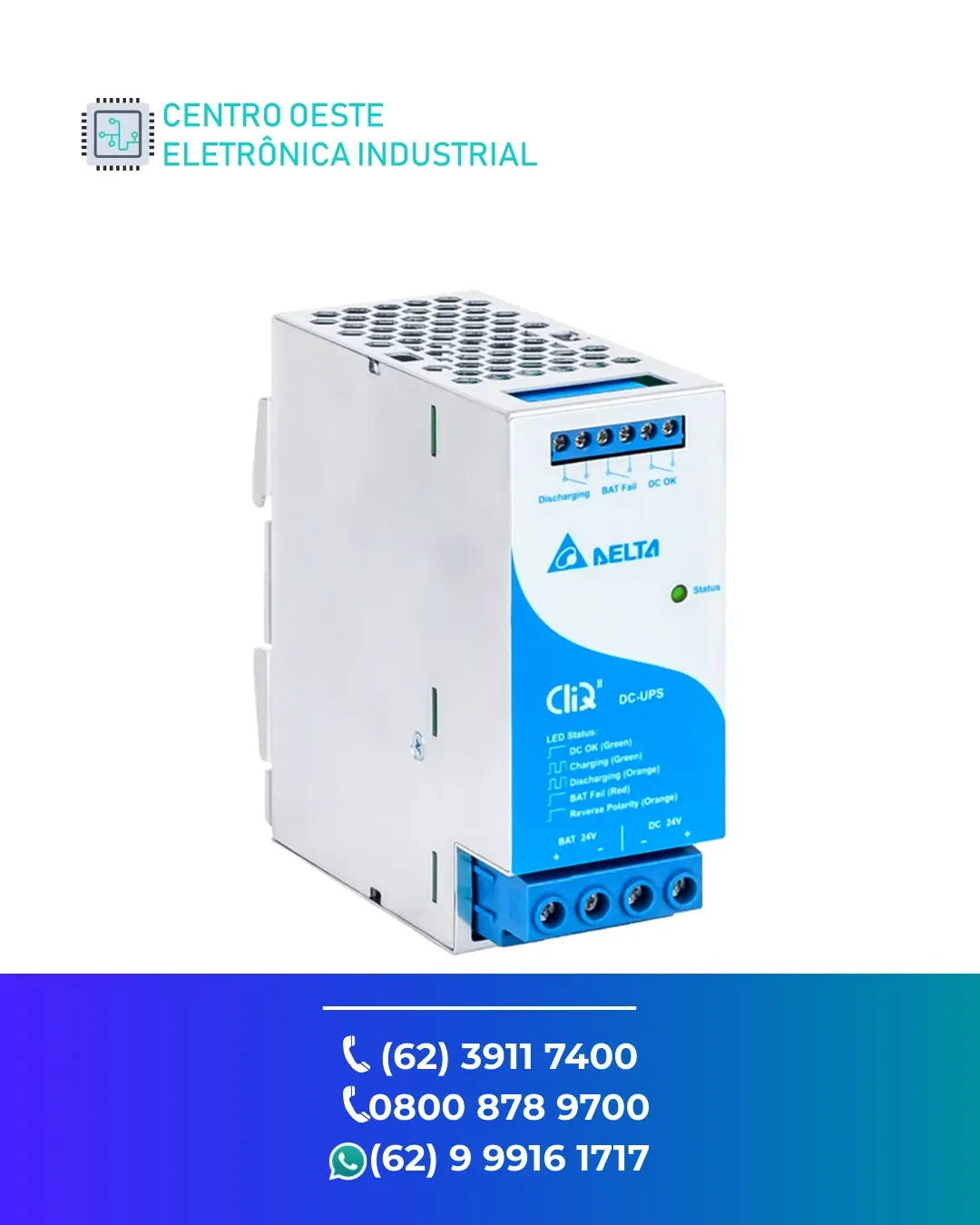 ASSISTÊNCIA TÉCNICA DE FONTE DELTA CLIQ II GOIANIA