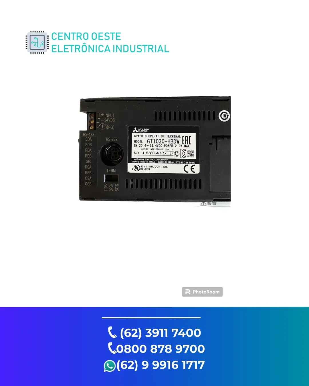 ASSISTÊNCIA TÉCNICA DE IHM MITSUBISHI GT1030 GOIÁS