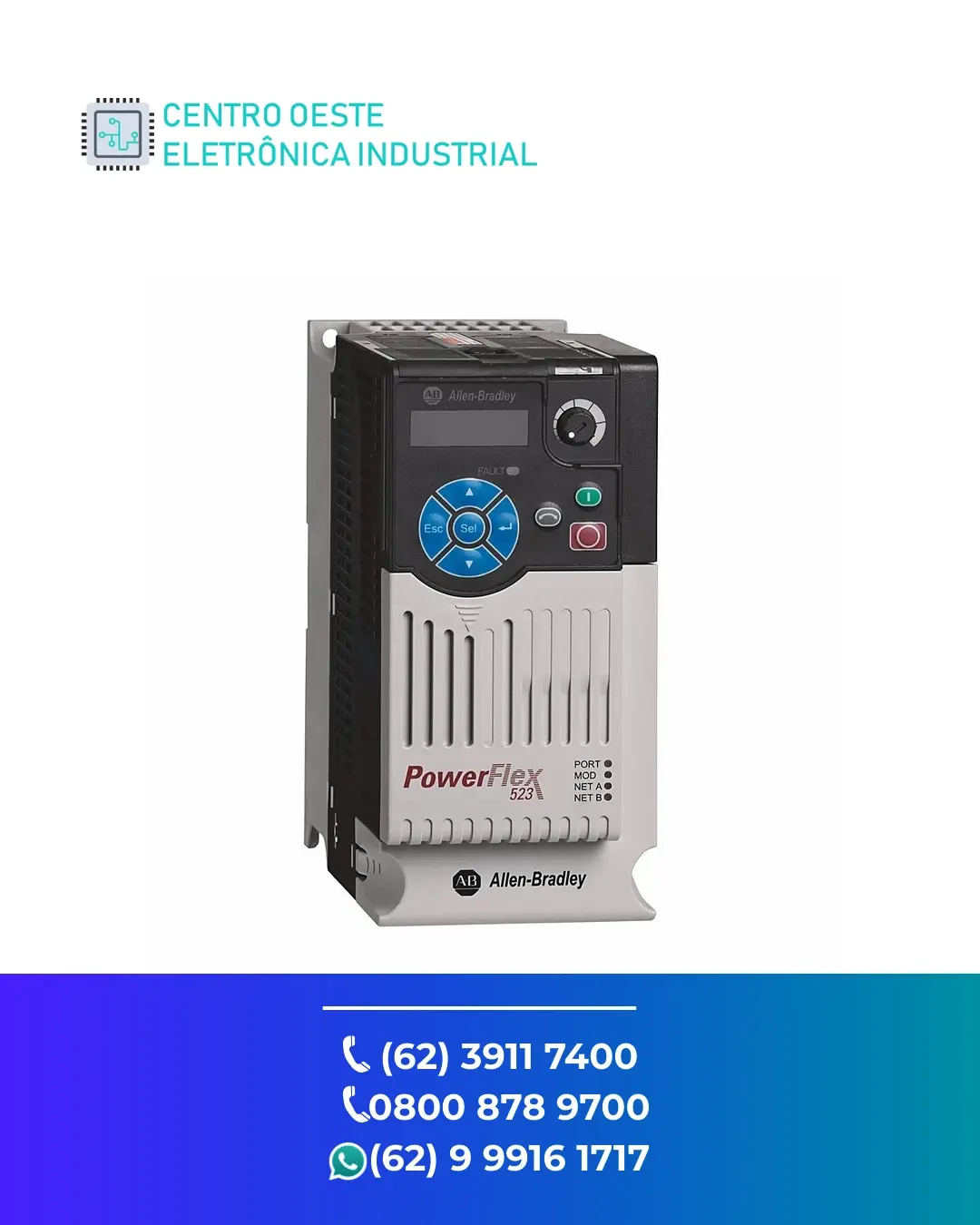 ASSISTÊNCIA TÉCNICA DE INVERSOR ALLEN BRADLEY POWERFLEX 523 BRASIL
