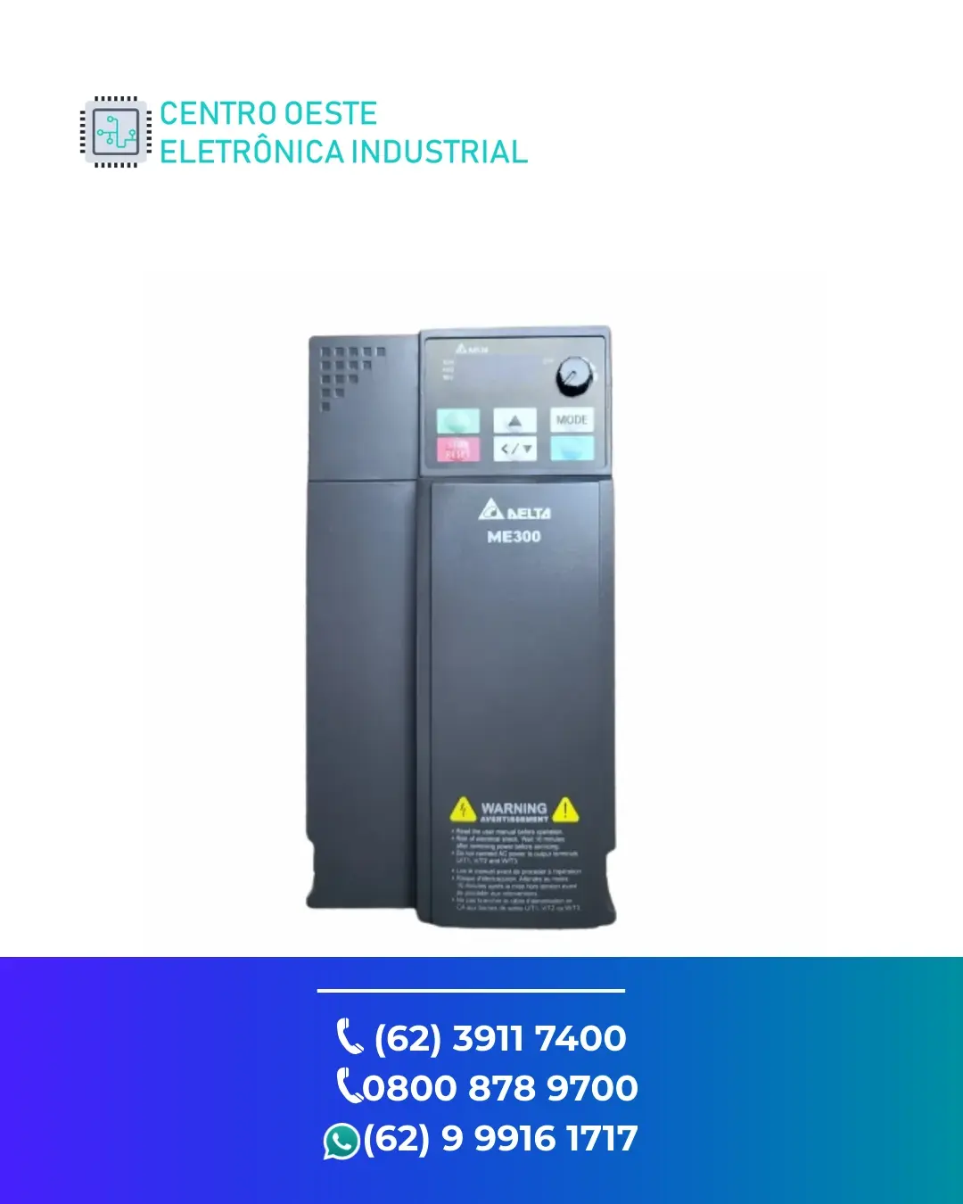 ASSISTÊNCIA TÉCNICA DE INVERSOR DELTA VFD ME300 BRASIL