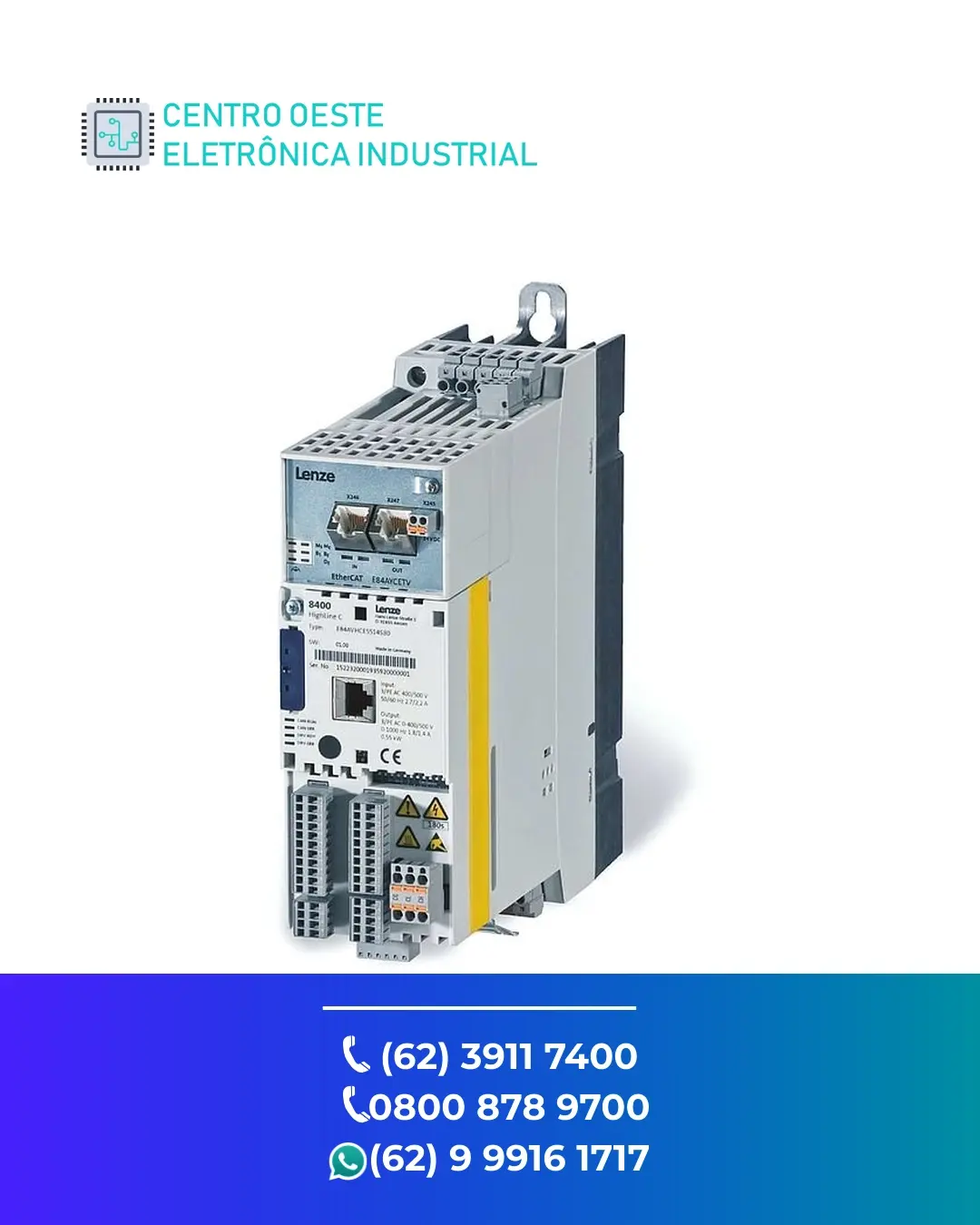 ASSISTÊNCIA TÉCNICA DE INVERSOR LENZE 8400 HIGHLINE GOIANIA