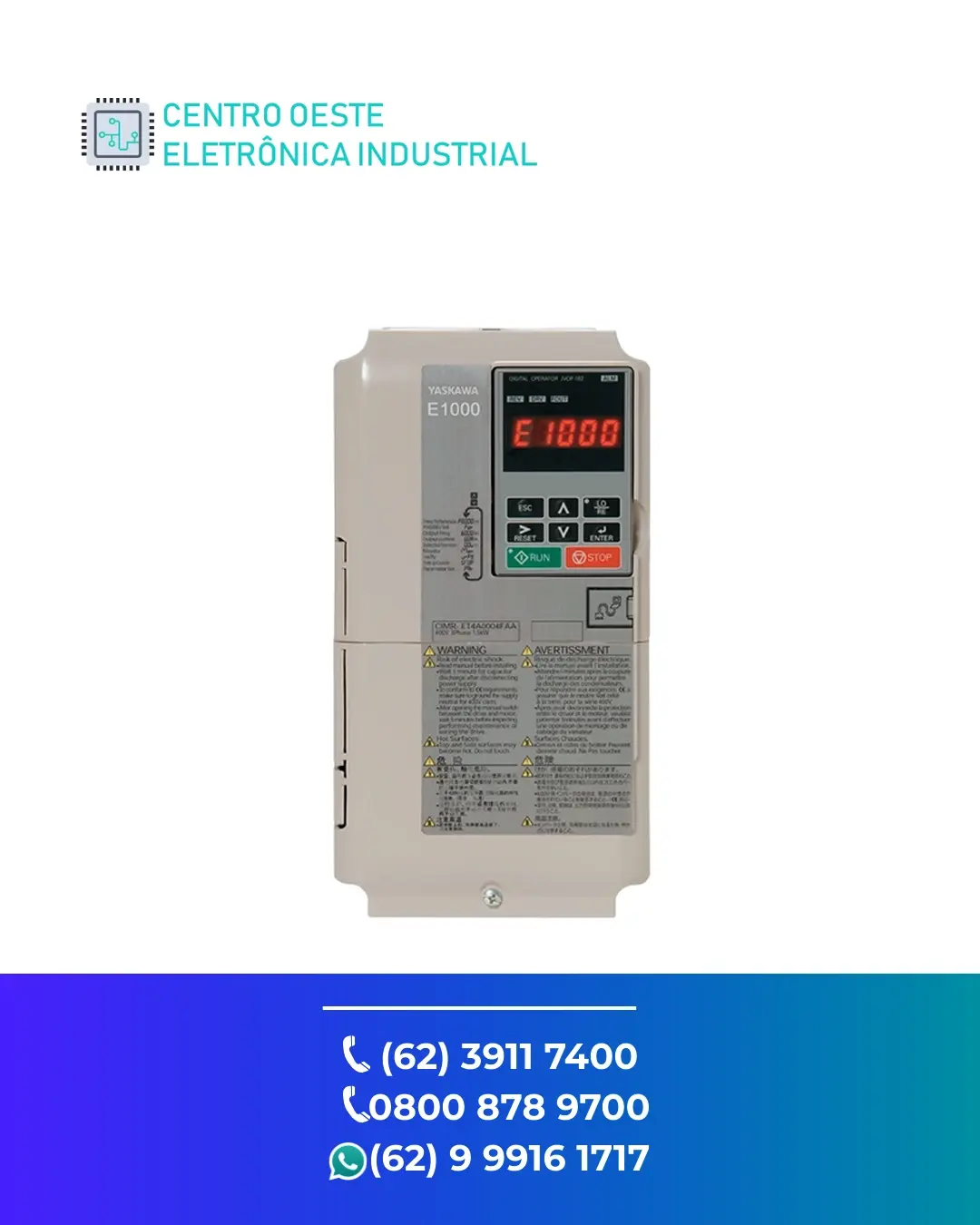 ASSISTÊNCIA TÉCNICA DE INVERSOR YASKAWA E1000 GOIANIA