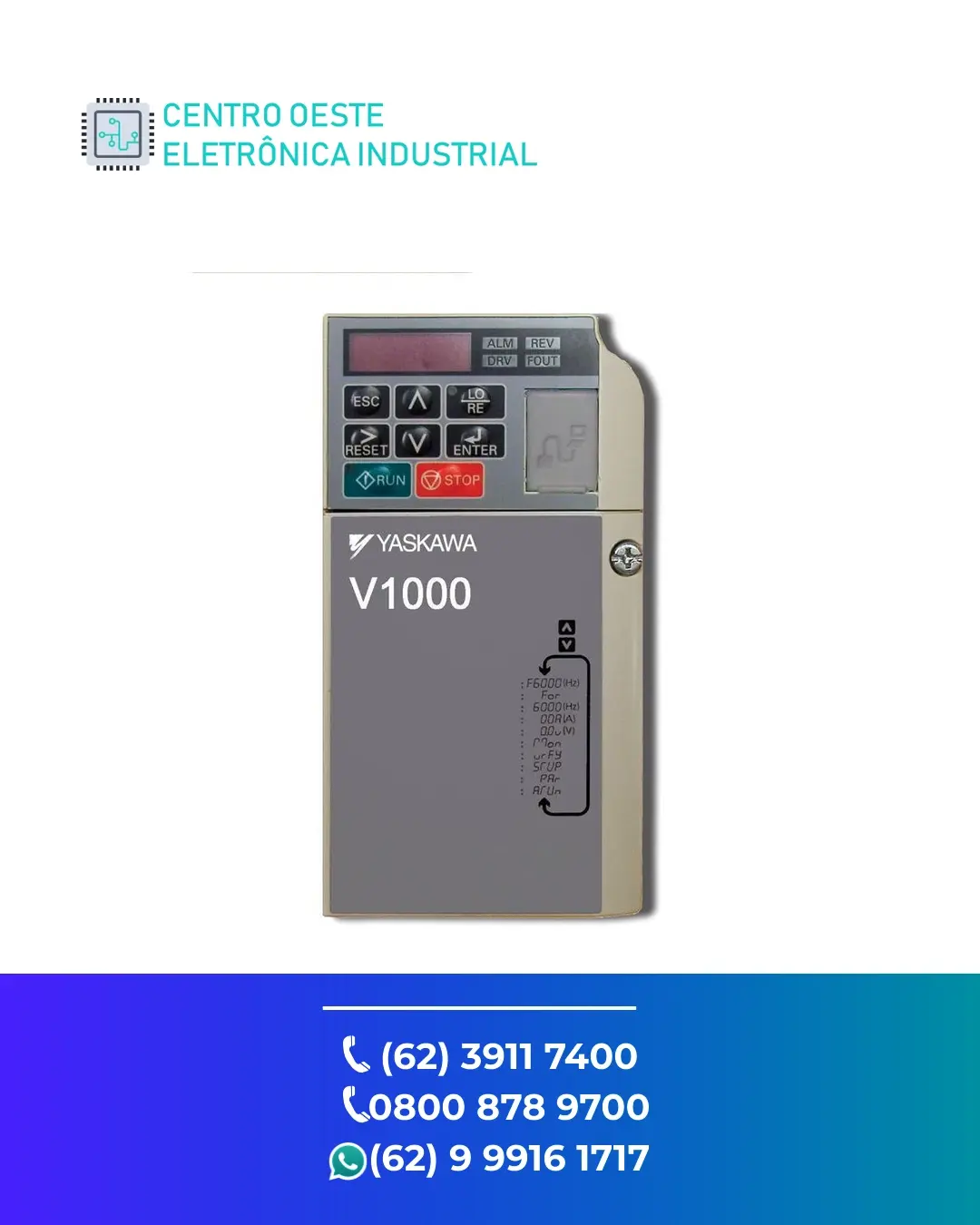 ASSISTÊNCIA TÉCNICA DE INVERSOR YASKAWA V1000 GOIÁS