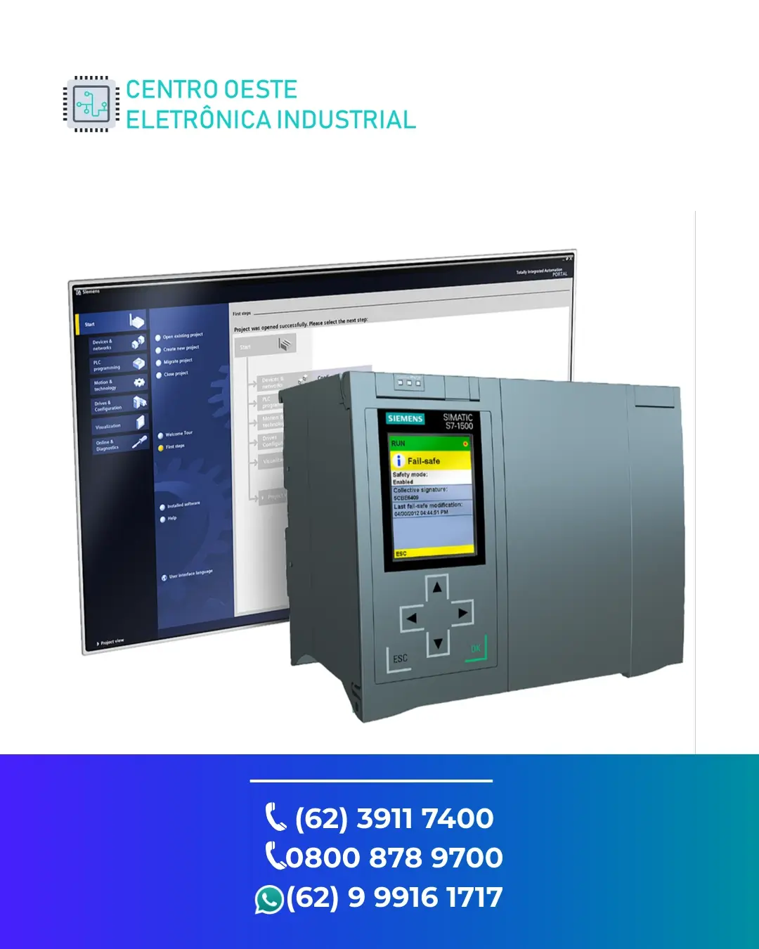 ASSISTÊNCIA TÉCNICA DE PLC SIEMENS S7 1500 GOIANIA