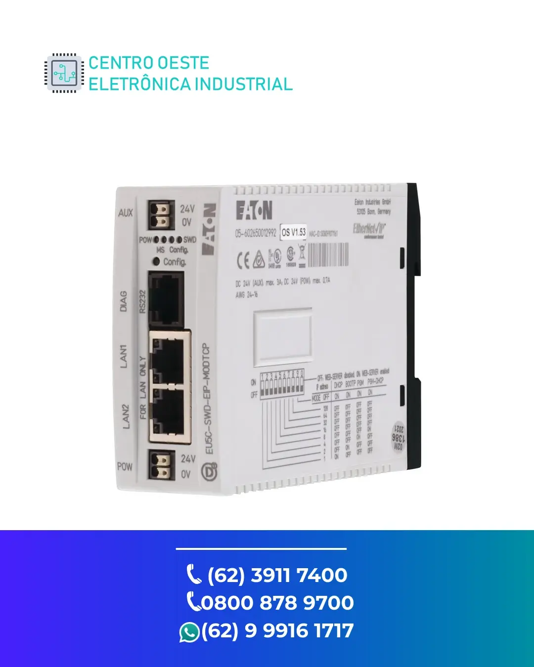 ASSISTÊNCIA TÉCNICA DE REDE EATON ETHERNET IP GOIÁS