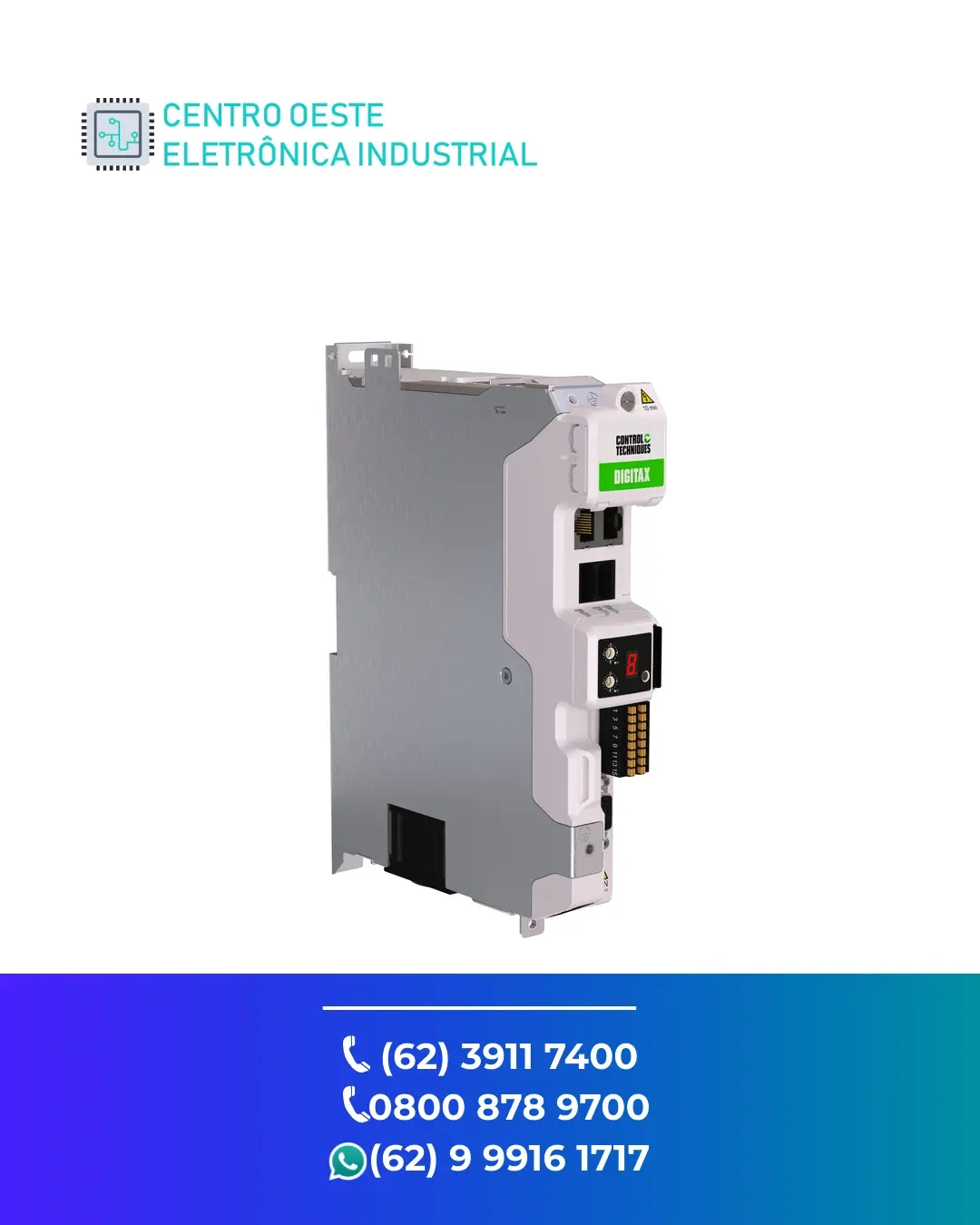 ASSISTÊNCIA TÉCNICA DE SERVO DRIVE CONTROL TECHNIQUES DIGITAX M753 BRASIL