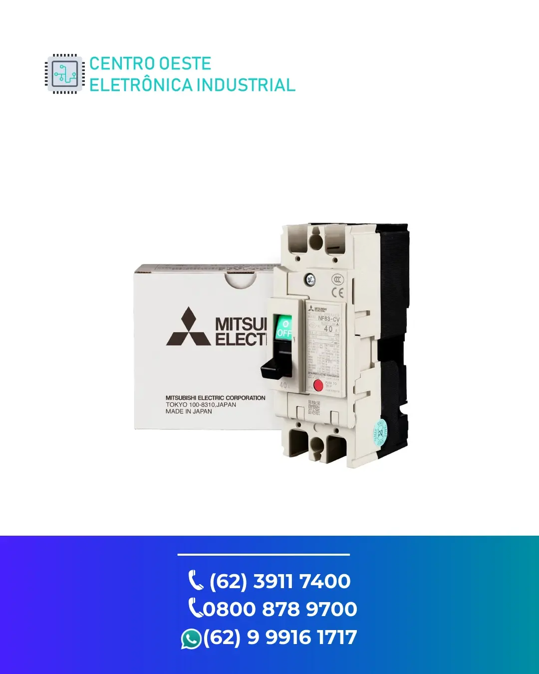 ASSISTÊNCIA TÉCNICA DISJUNTOR MOTOR MITSUBISHI NF63 GOIÁS