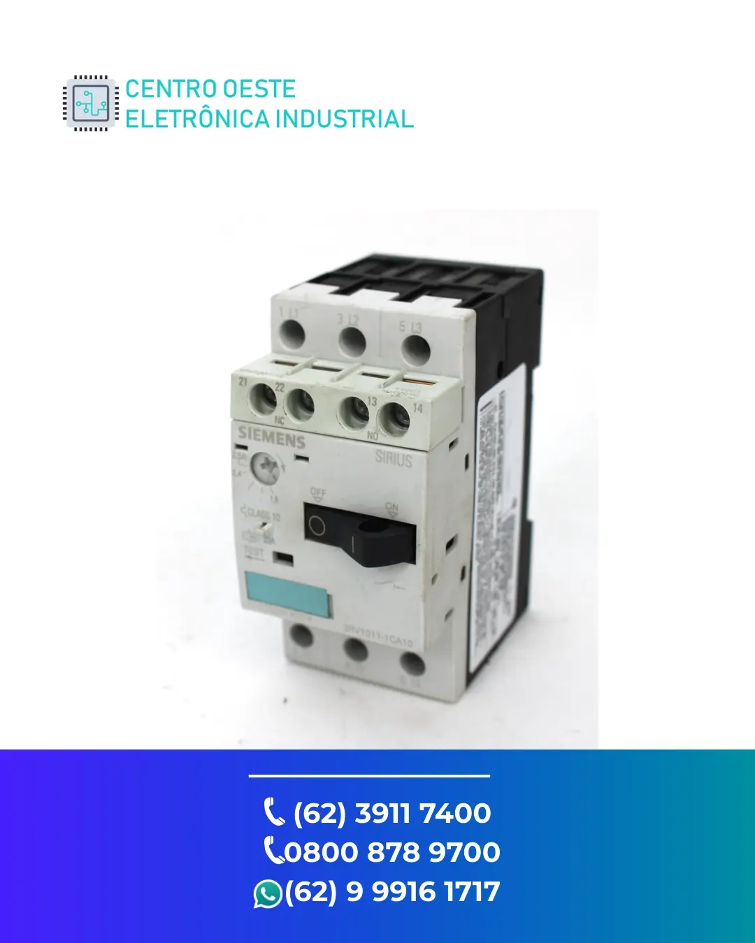 ASSISTÊNCIA TÉCNICA DISJUNTOR MOTOR SIEMENS 3RV10 GOIANIA