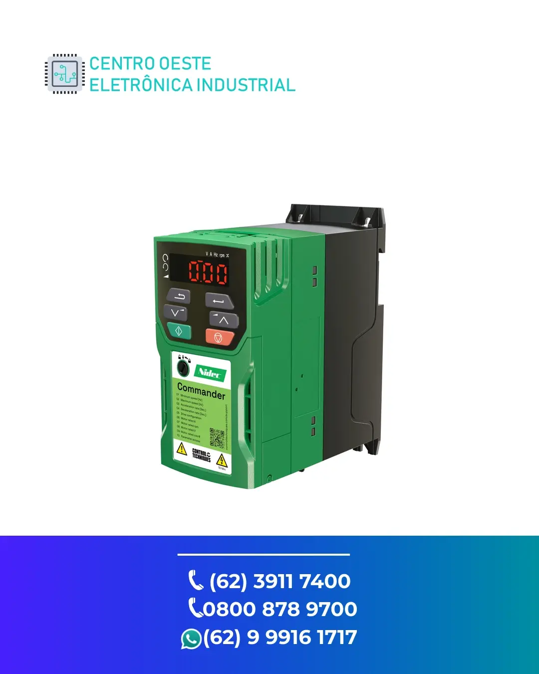 ASSISTÊNCIA TÉCNICA INVERSOR CONTROL TECHNIQUES COMMANDER C300 GOIANIA