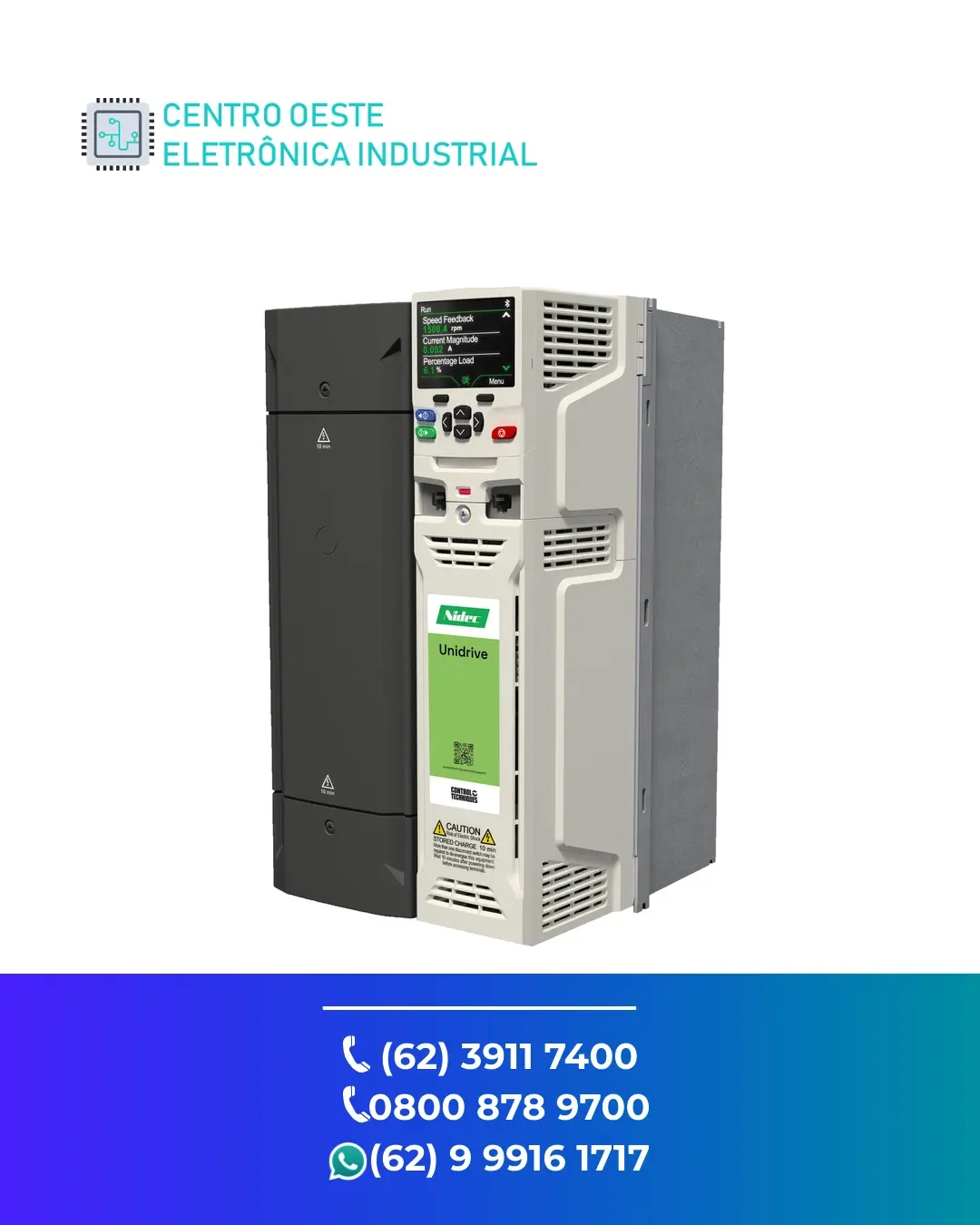 ASSISTÊNCIA TÉCNICA INVERSOR CONTROL TECHNIQUES UNIDRIVE M600 GOIÁS