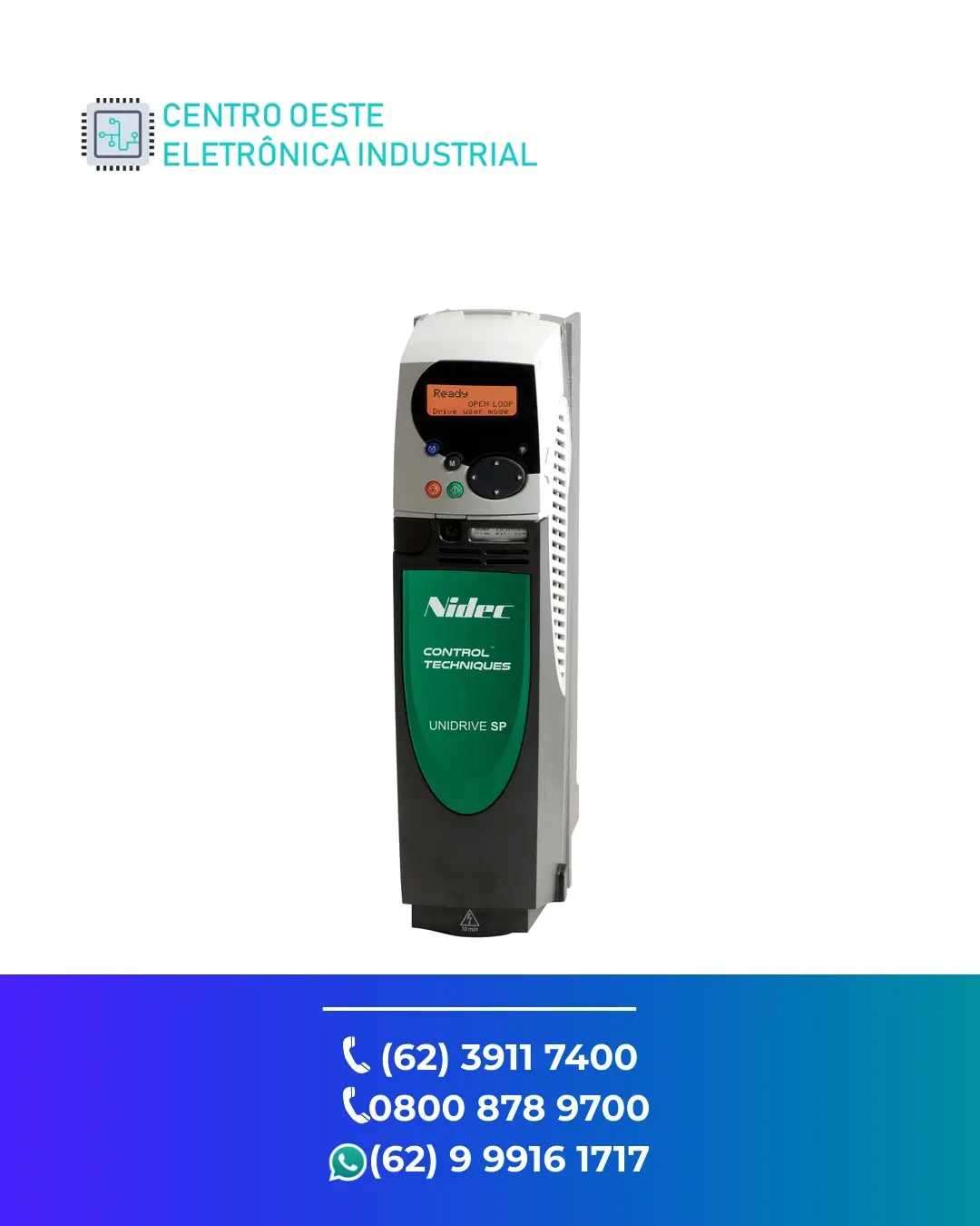 ASSISTÊNCIA TÉCNICA INVERSOR CONTROL TECHNIQUES UNIDRIVE SP GOIÁS