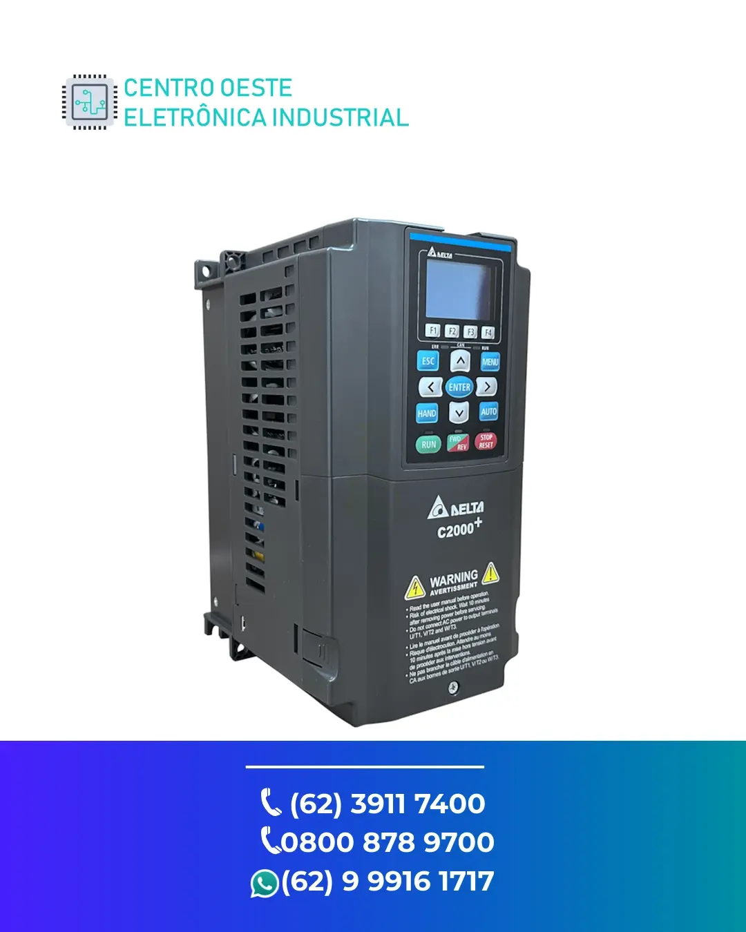ASSISTÊNCIA TÉCNICA INVERSOR DELTA VFD C2000 GOIÁS