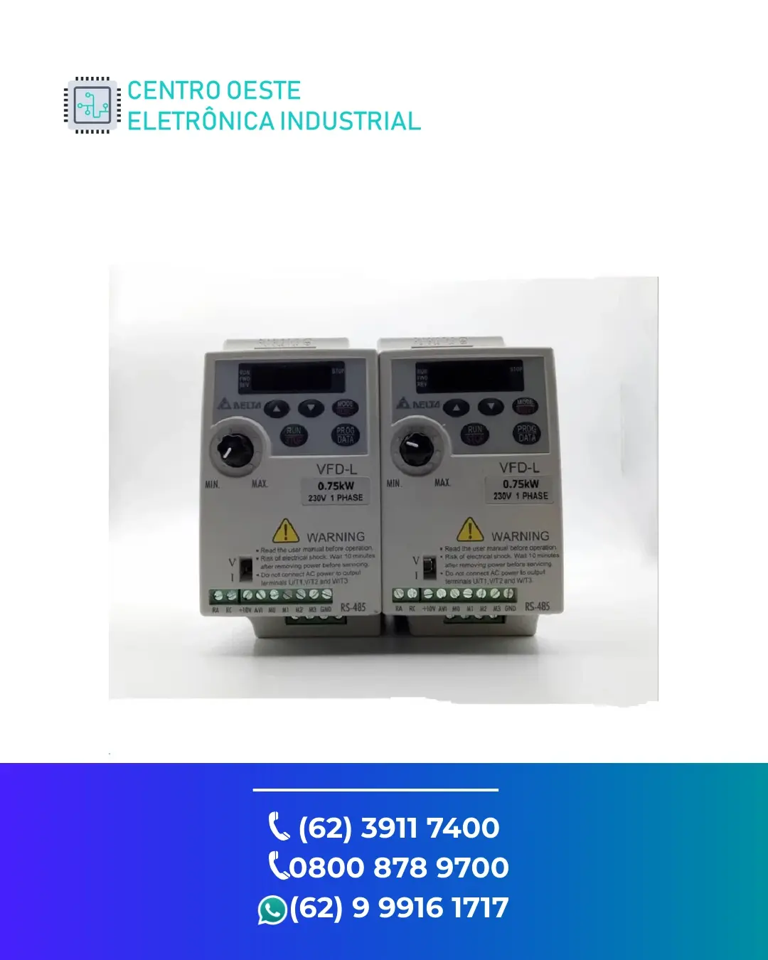 ASSISTÊNCIA TÉCNICA INVERSOR DELTA VFD L GOIANIA