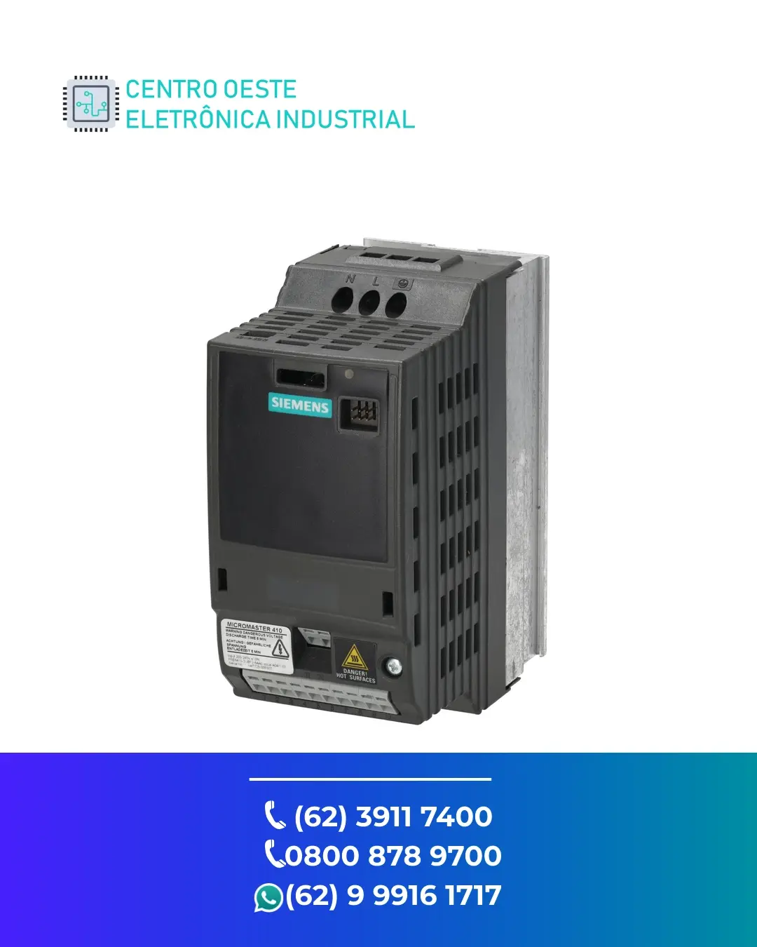 ASSISTÊNCIA TÉCNICA INVERSOR SIEMENS MICROMASTER 410 GOIÁS
