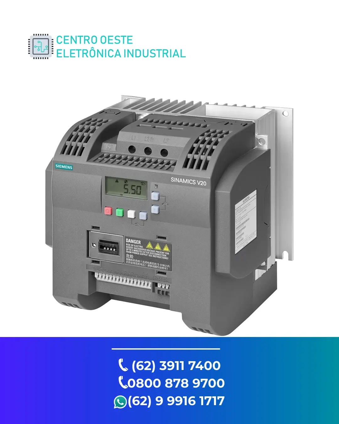 ASSISTÊNCIA TÉCNICA INVERSOR SIEMENS SINAMICS V20 BRASIL
