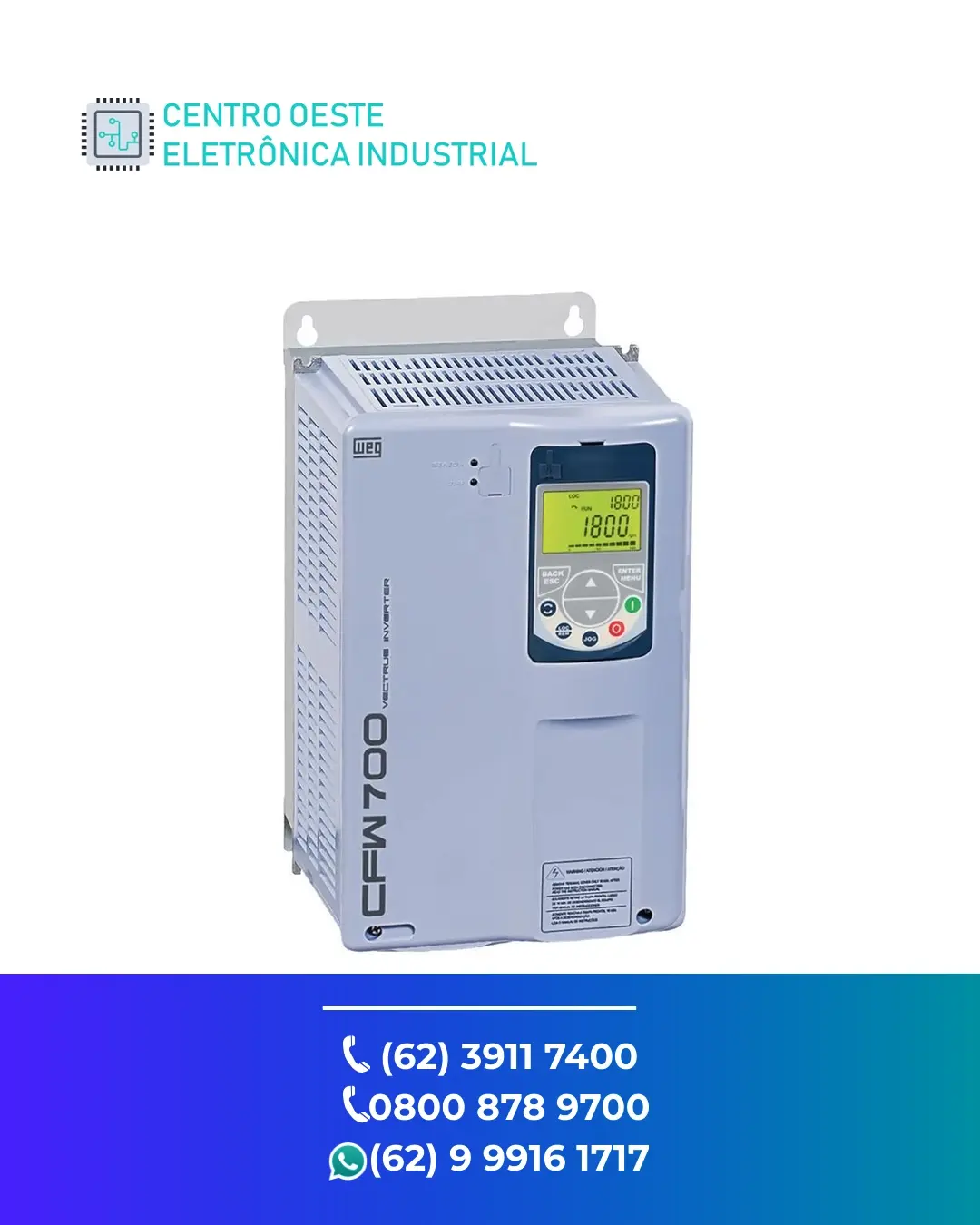 ASSISTÊNCIA TÉCNICA INVERSOR WEG CFW700 GOIANIA