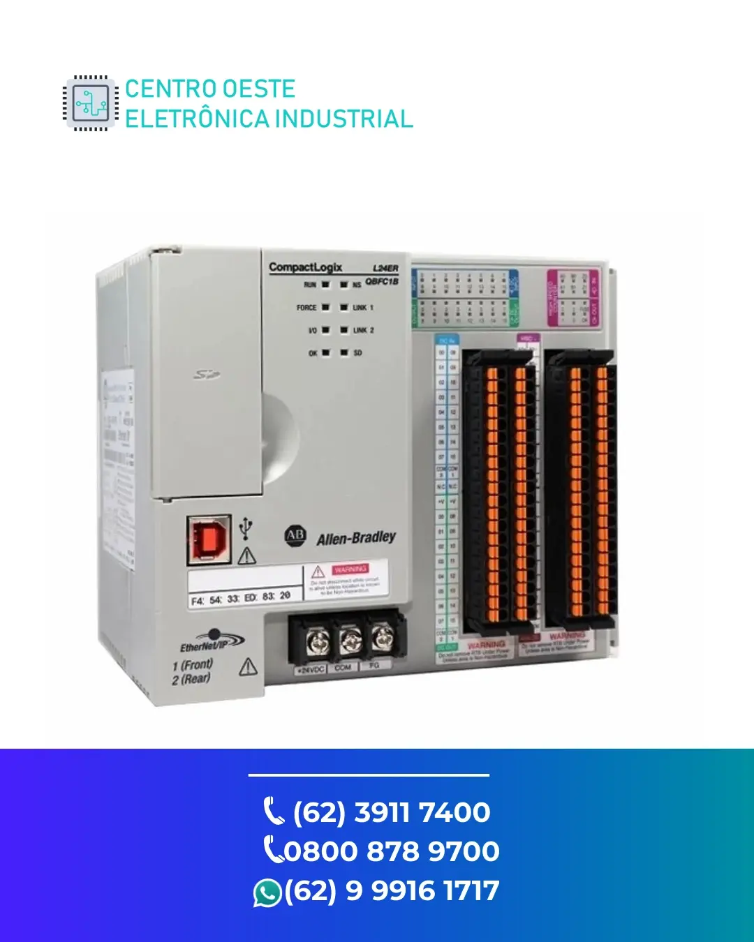 ASSISTÊNCIA TÉCNICA PLC ALLEN BRADLEY COMPACTLOGIX L24 GOIÁS
