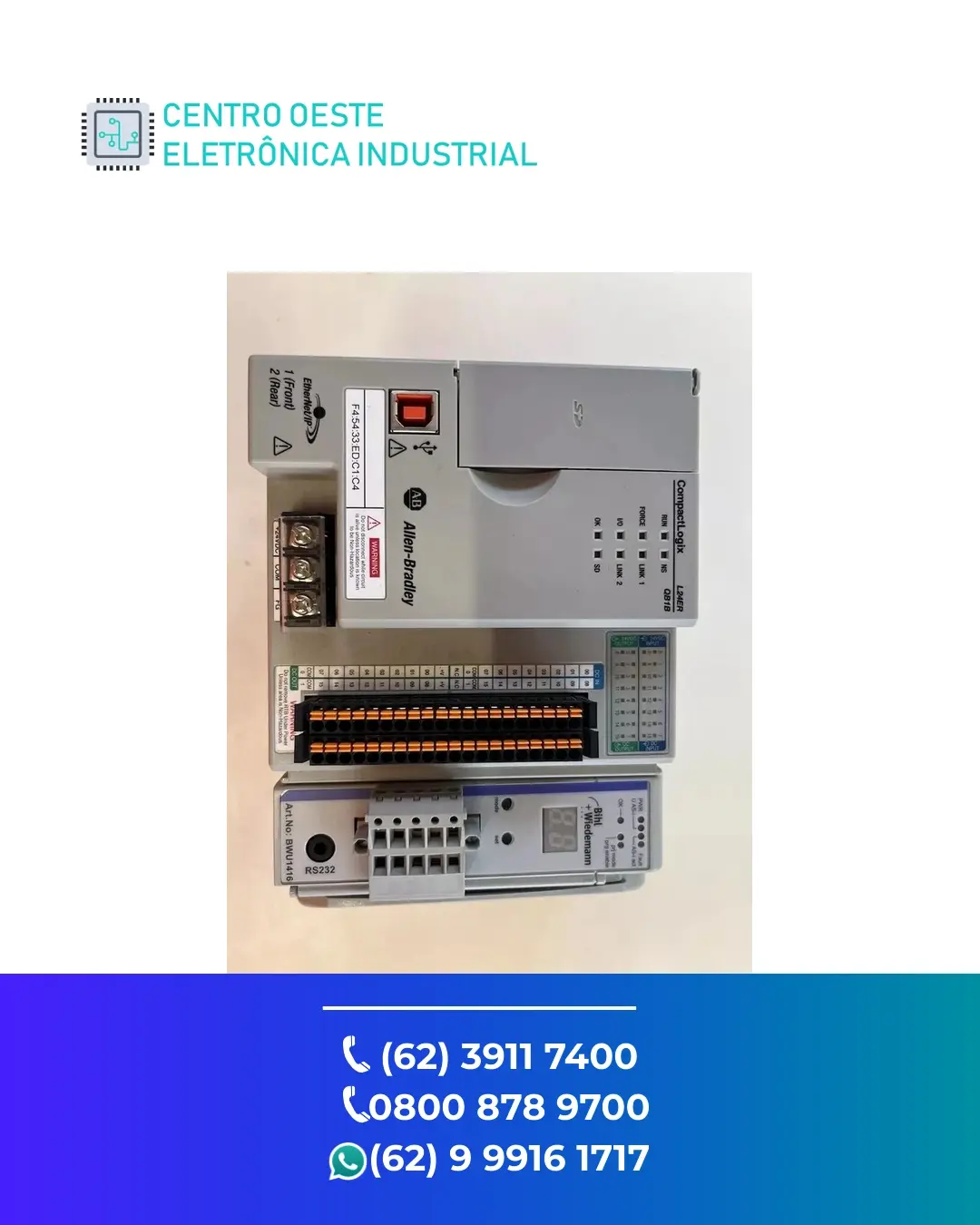 ASSISTÊNCIA TÉCNICA PLC ALLEN BRADLEY COMPACTLOGIX L27 BRASIL