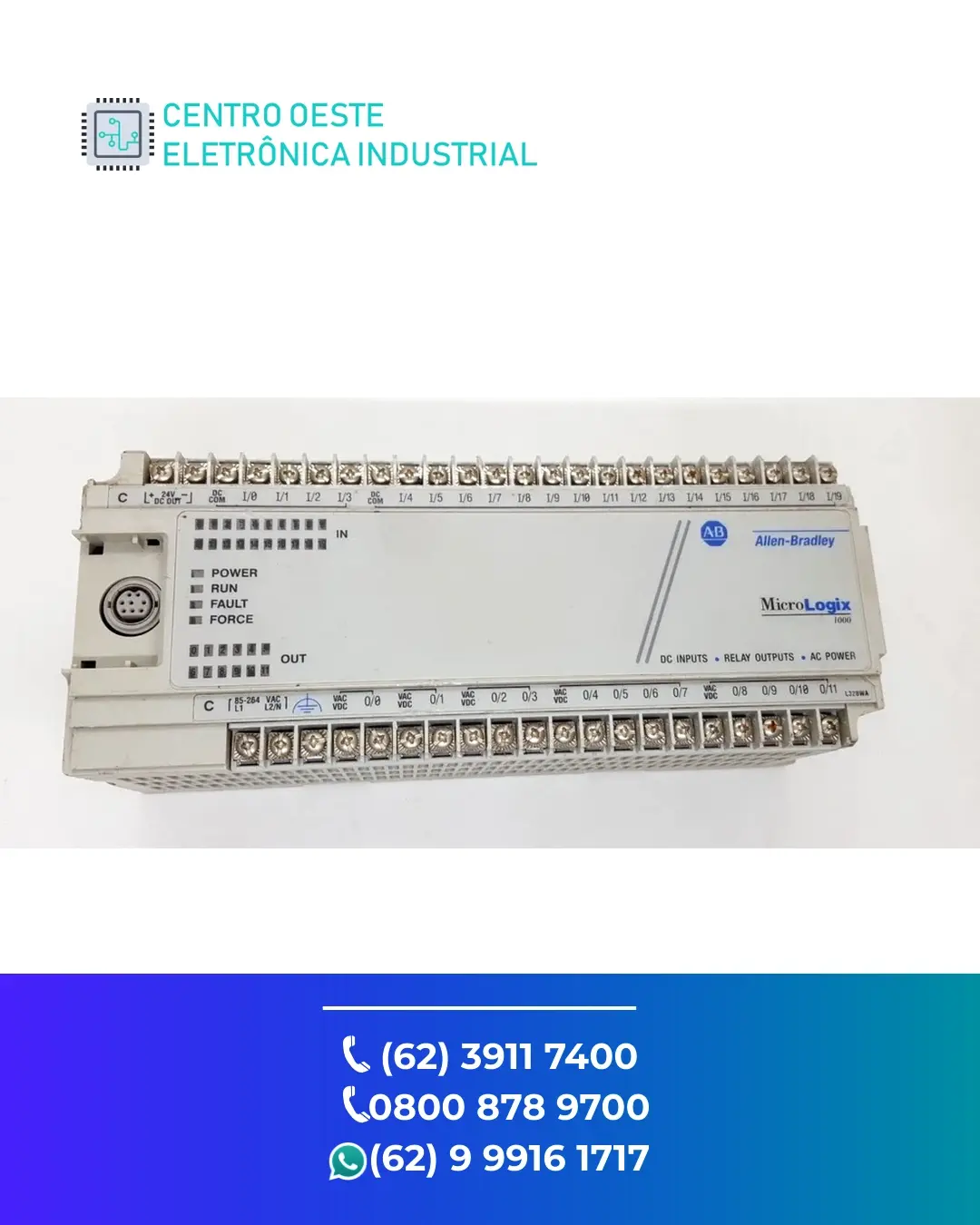 ASSISTÊNCIA TÉCNICA PLC ALLEN BRADLEY MICROLOGIX 1000 GOIANIA