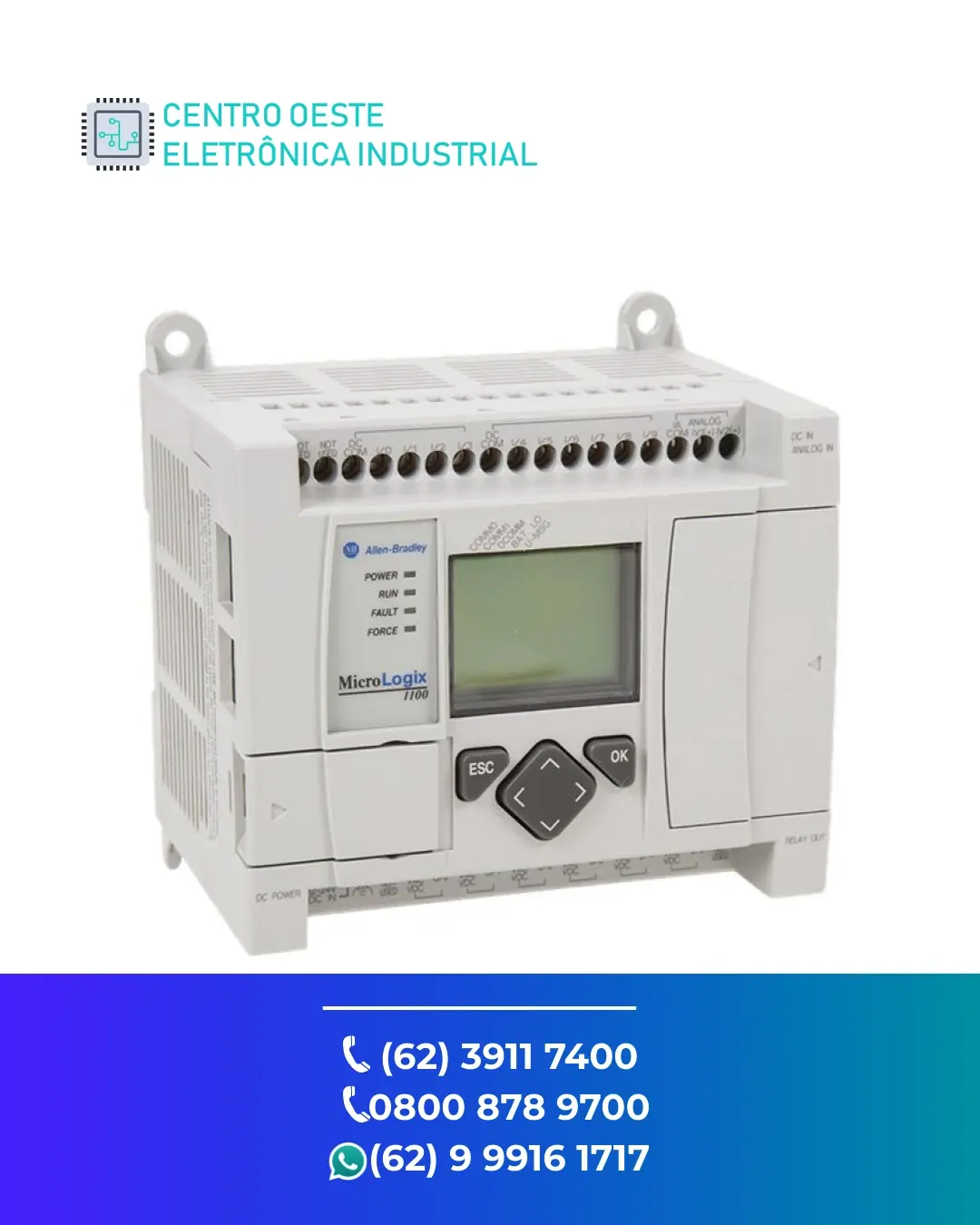ASSISTÊNCIA TÉCNICA PLC ALLEN BRADLEY MICROLOGIX 1100 GOIANIA