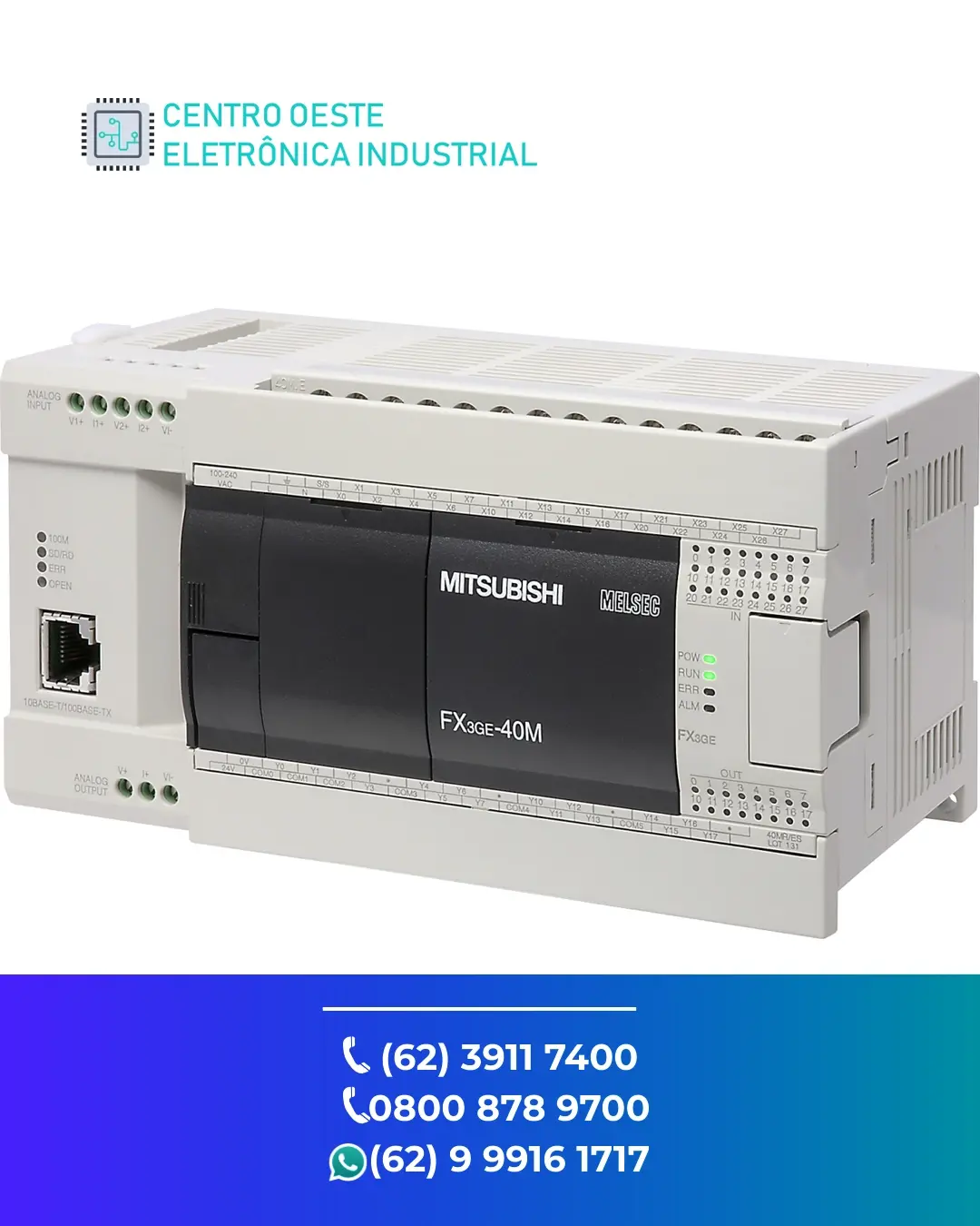 ASSISTÊNCIA TÉCNICA PLC MITSUBISHI FX3G BRASIL