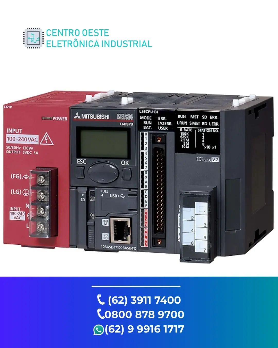 ASSISTÊNCIA TÉCNICA PLC MITSUBISHI Q26 GOIANIA