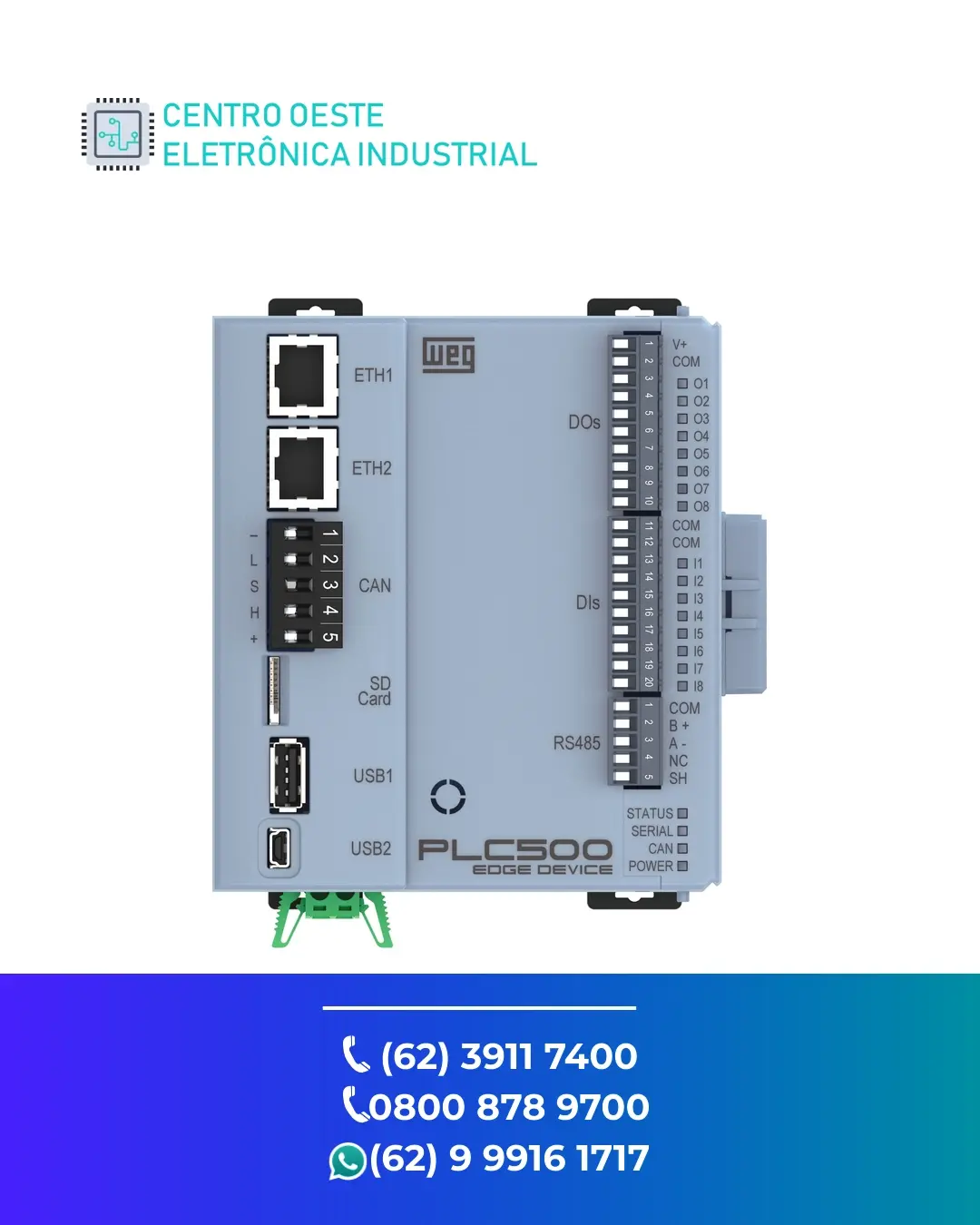 ASSISTÊNCIA TÉCNICA PLC WEG PLC500 BRASIL