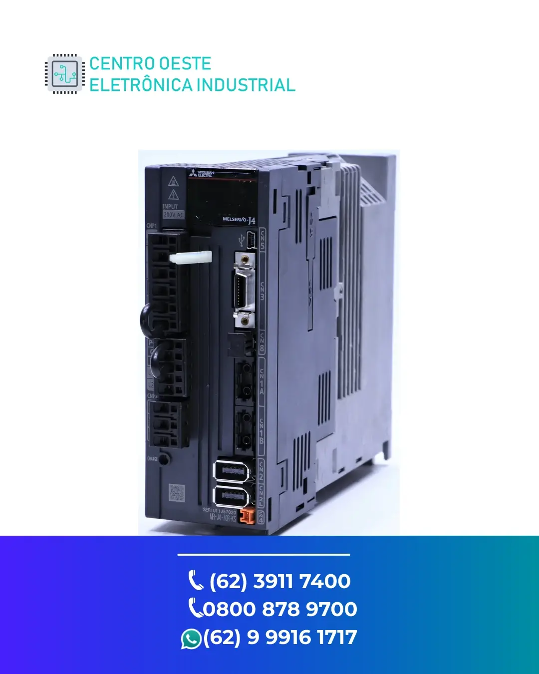 ASSISTÊNCIA TÉCNICA SERVO DRIVE MITSUBISHI MR J4 BRASIL