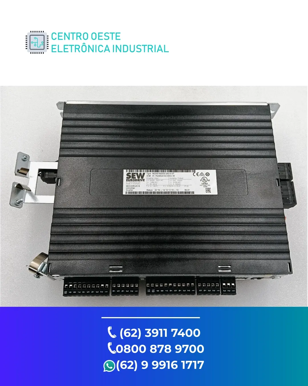 ASSISTÊNCIA TÉCNICA SERVO DRIVE SEW EURODRIVE MOVIDRIVE GOIÁS