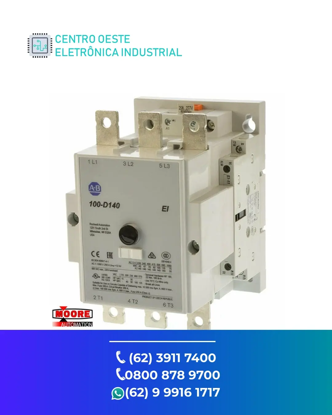 CONSERTO CONTATOR ALLEN BRADLEY 100 D GOIÁS