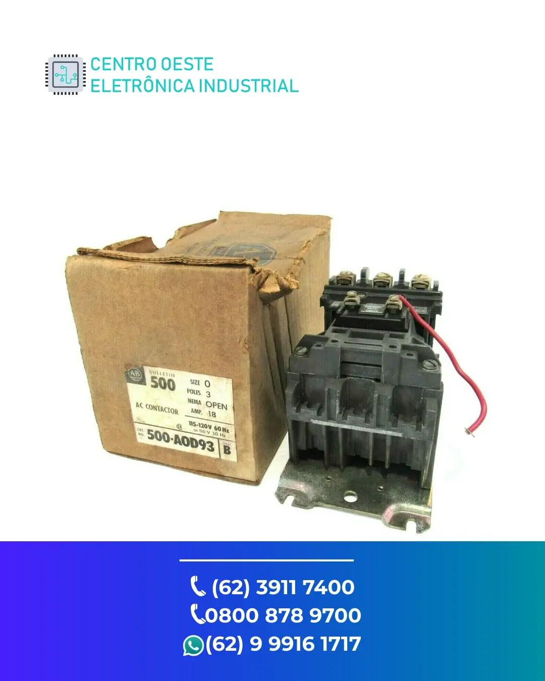 CONSERTO CONTATOR ALLEN BRADLEY 500 GOIANIA