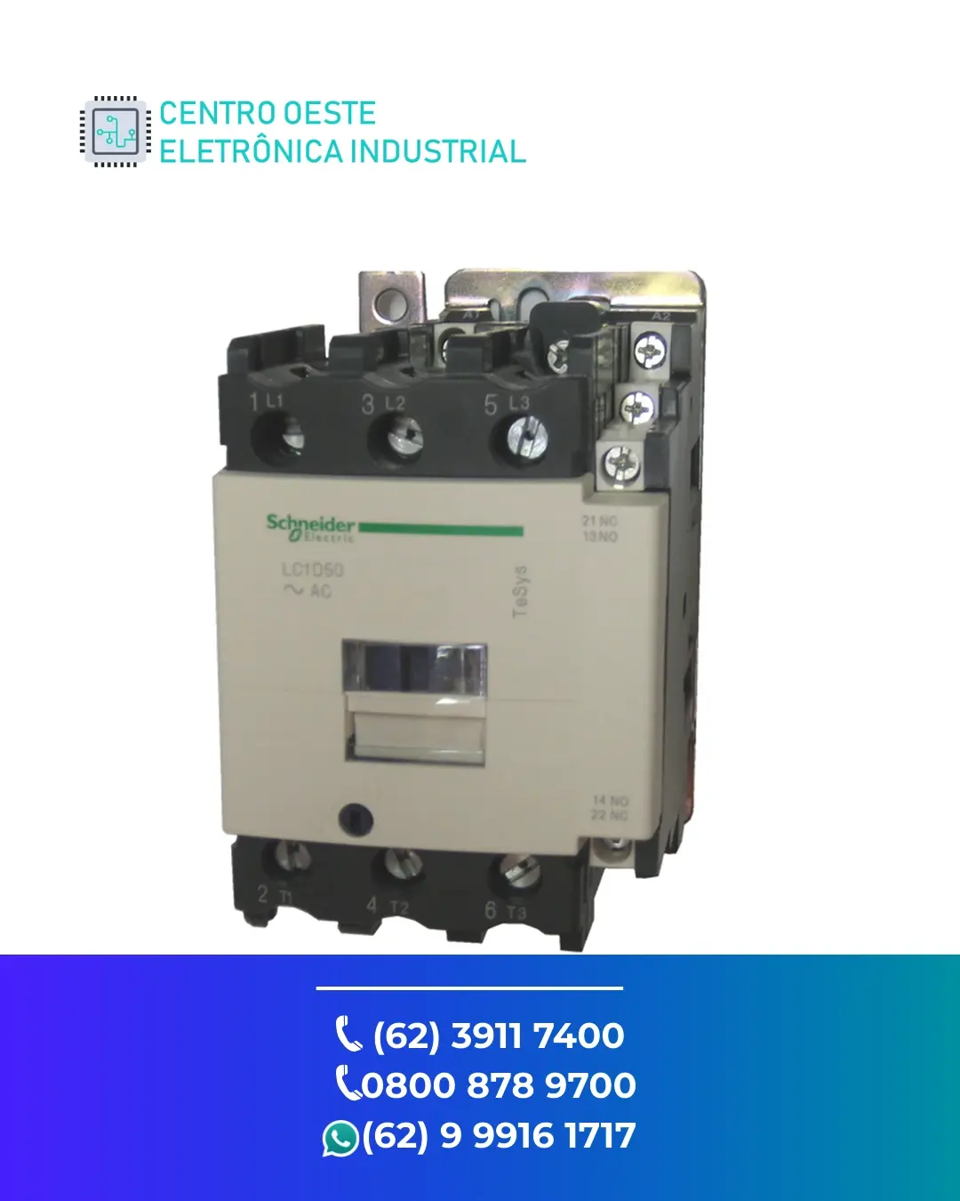 CONSERTO CONTATOR SCHNEIDER LC1D50 GOIÁS