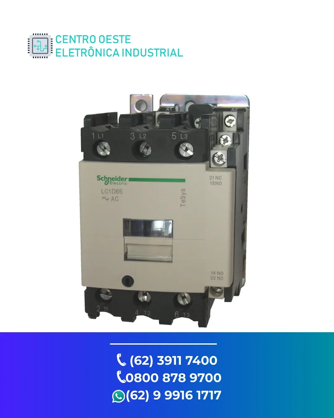 CONSERTO CONTATOR SCHNEIDER LC1D65 GOIÁS