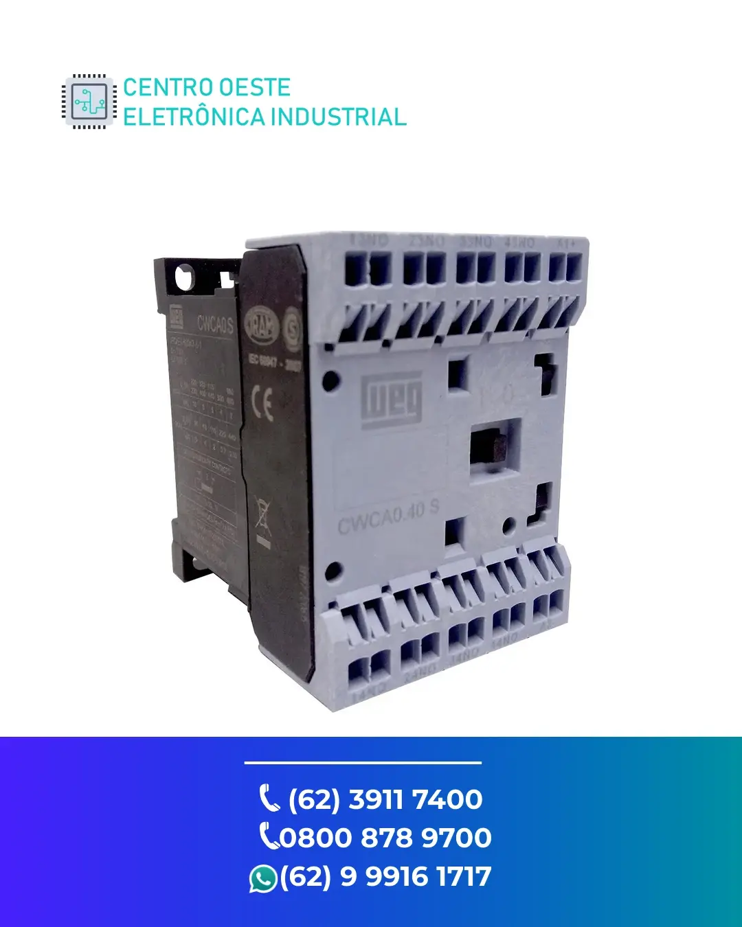 CONSERTO CONTATOR WEG CWC40 GOIANIA