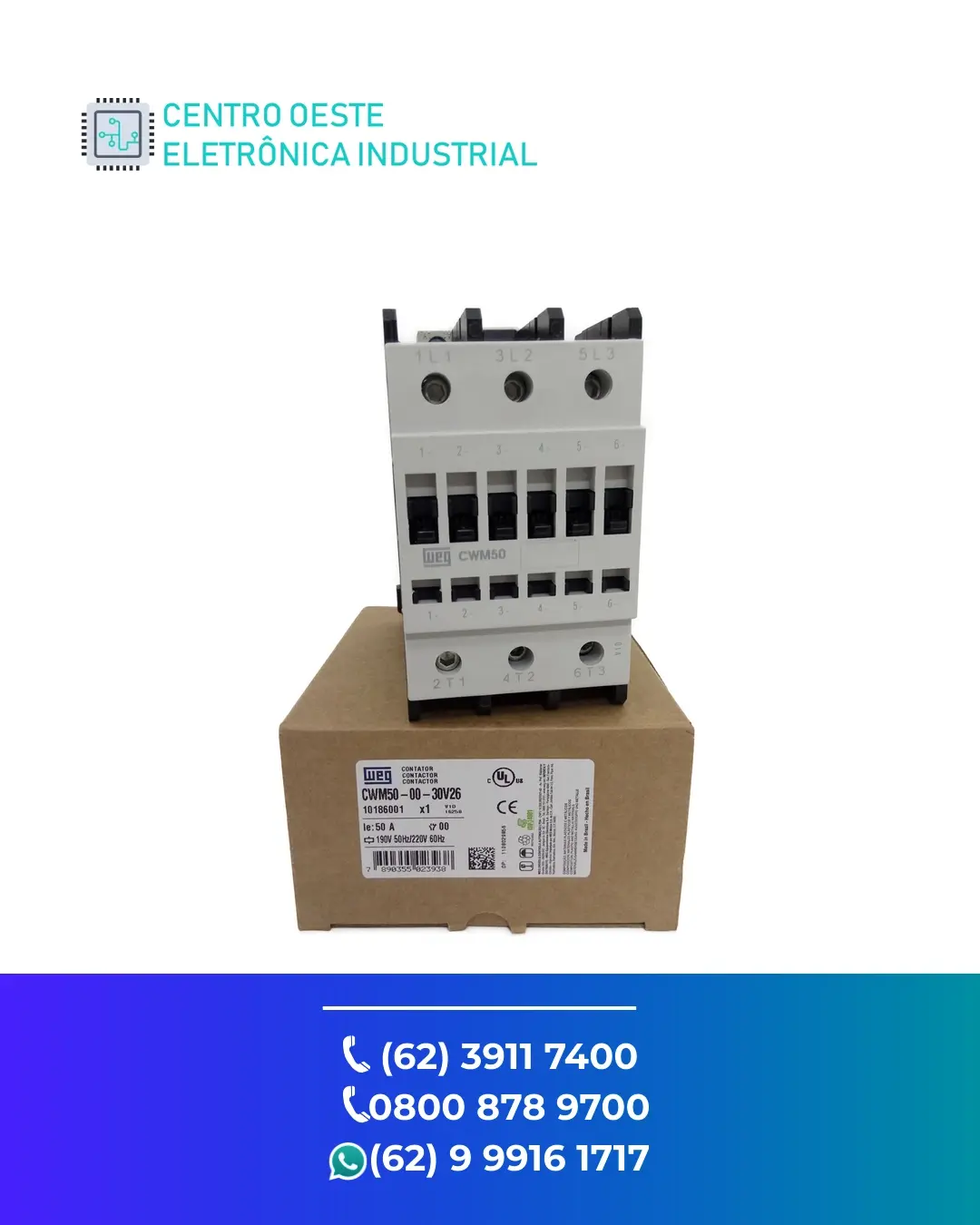 CONSERTO CONTATOR WEG CWC50 GOIANIA