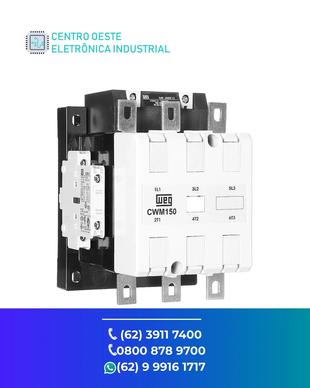 CONSERTO CONTATOR WEG CWM150 BRASIL