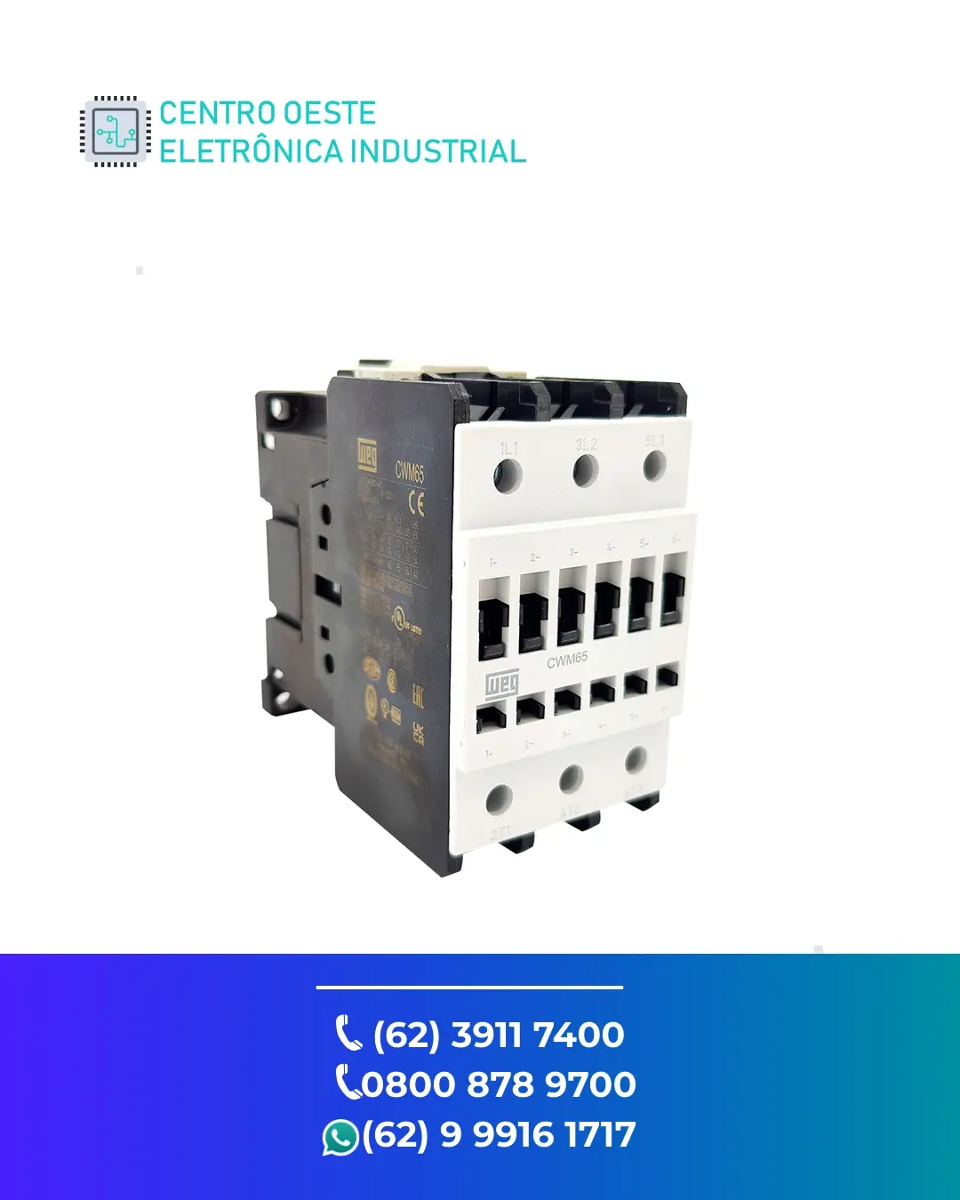 CONSERTO CONTATOR WEG CWM65 BRASIL