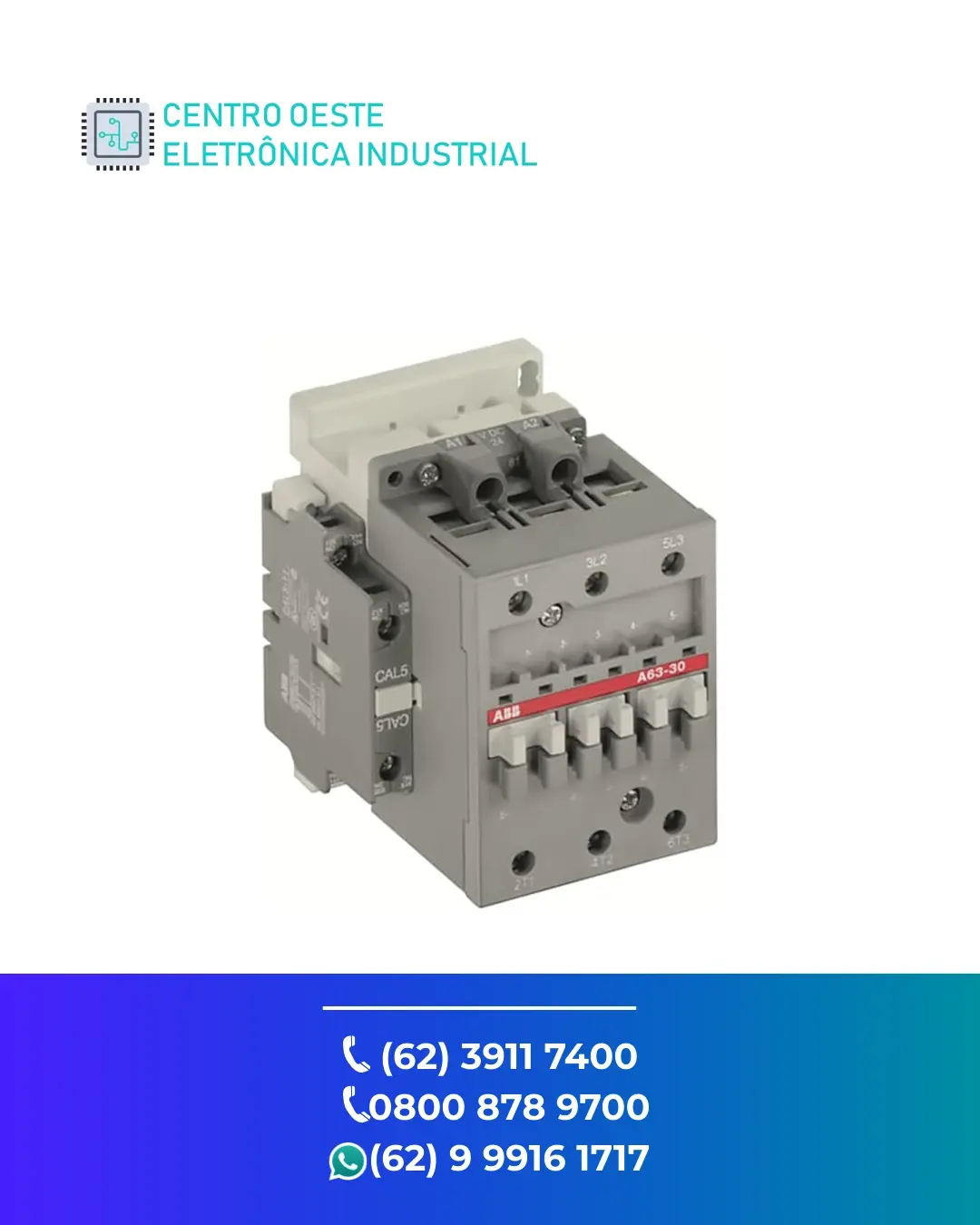 CONSERTO DE CONTATOR ABB A63 GOIÁS