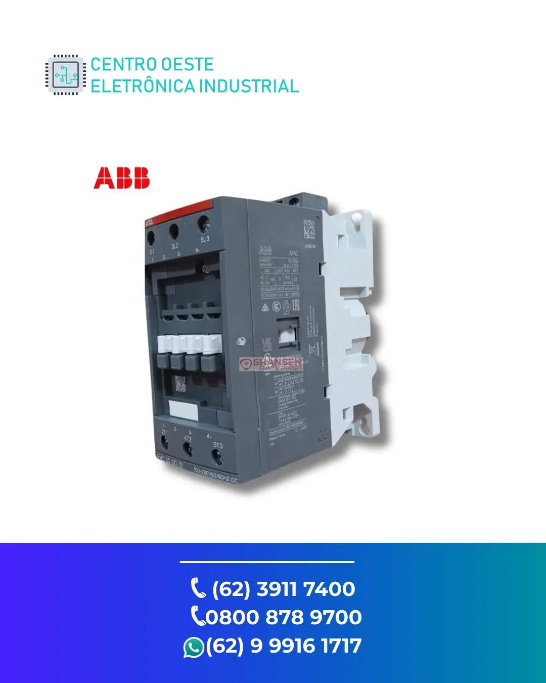 CONSERTO DE CONTATOR ABB AF40 BRASIL