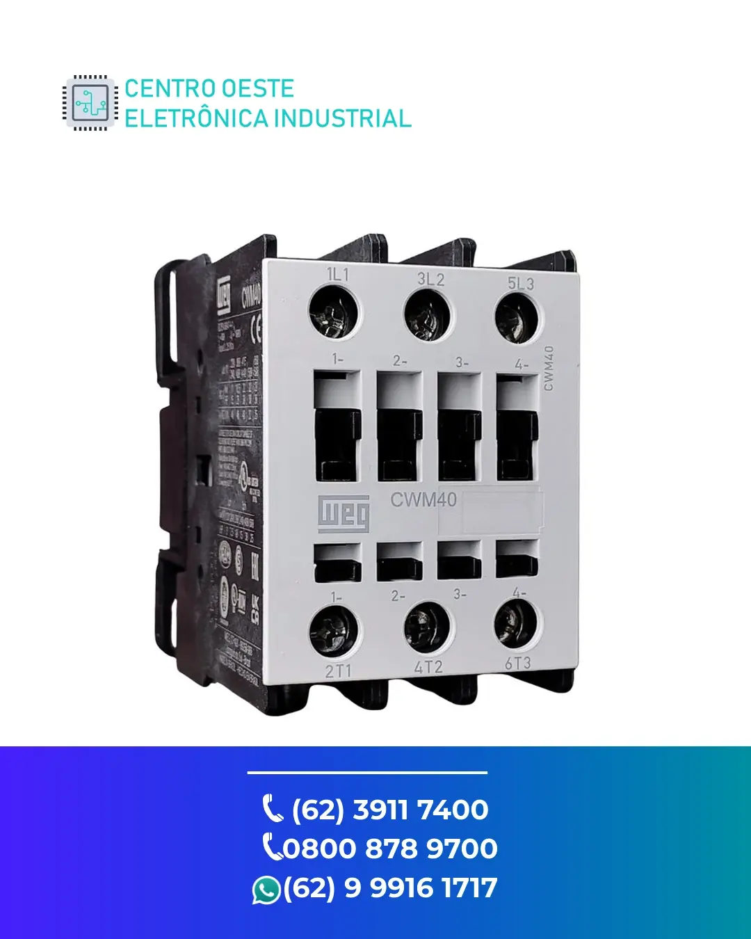 CONSERTO DE CONTATOR WEG CWM410 GOIANIA