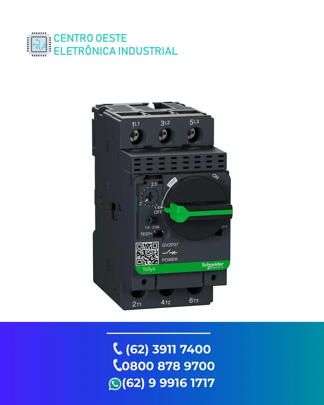 CONSERTO DE DISJUNTOR MOTOR SCHNEIDER GV2P GOIÁS