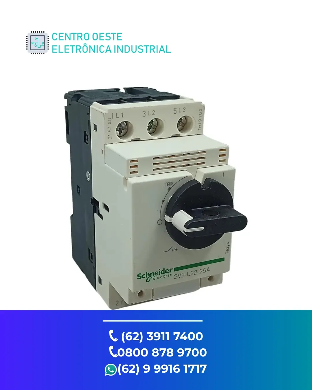 CONSERTO DE DISJUNTOR MOTOR SCHNEIDER GV6 GOIÁS